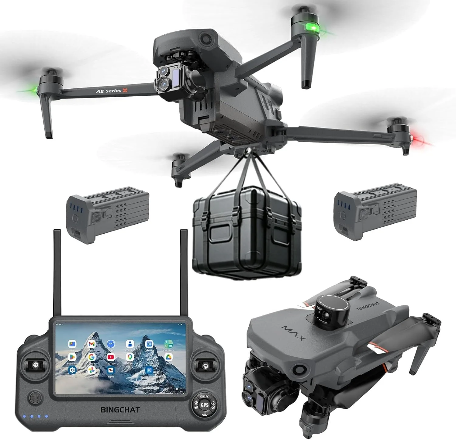 Bingchat Tablet Remote Professional Drones with Camera for Adults 4K Videos