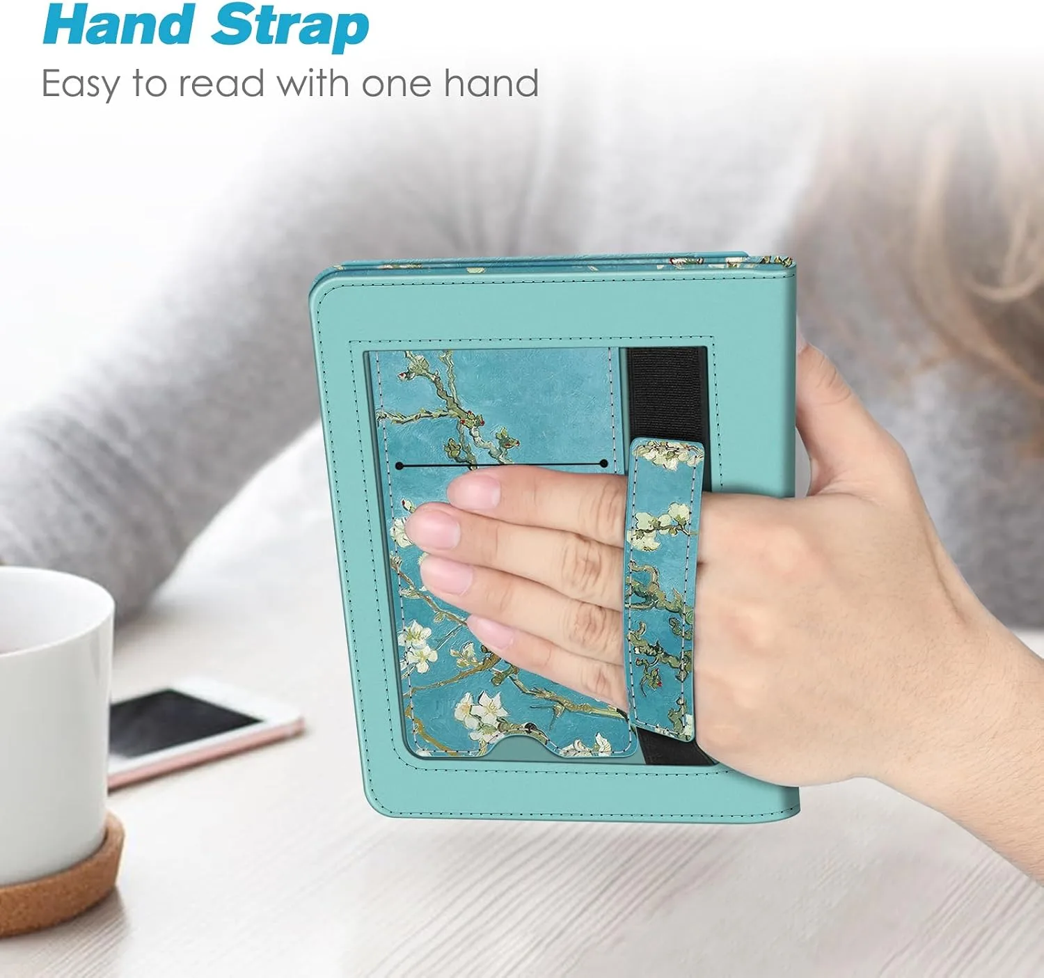 Fintie Stand Case for 6" Kindle Paperwhite 10th Gen 2018, Blossom