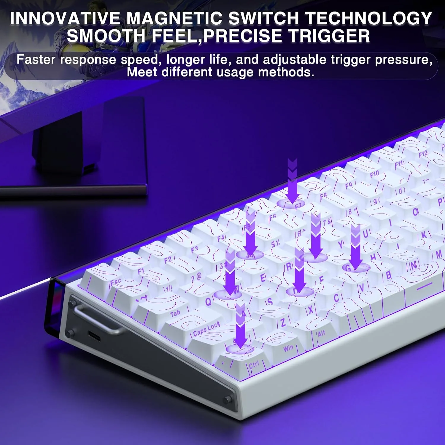 Aula Hero 84 Hall Effect Magnetic Switch Wired Mechanical Gaming Keyboard
