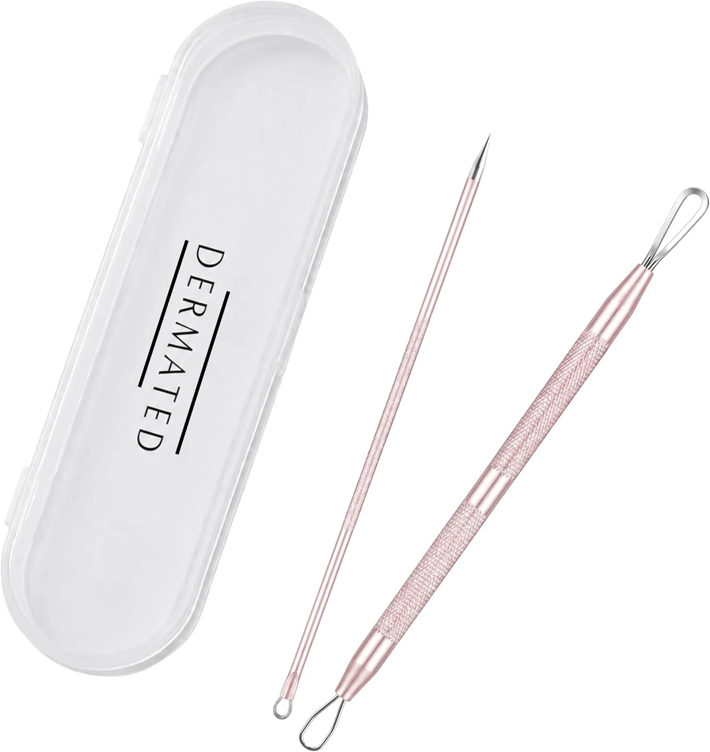 2 Pcs Pimple Popper Tool Blackhead Remover, Comedone Extractor for Acne