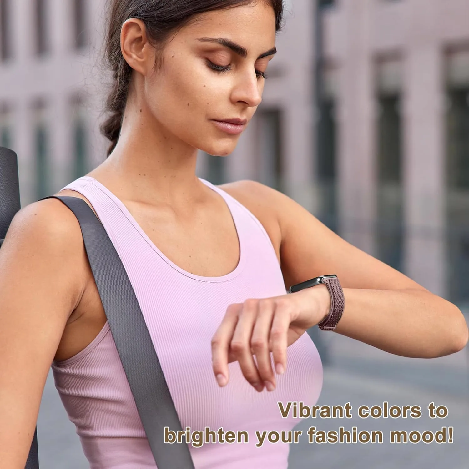 3 Pack AR-01 Smart Watch Bands for Fitpolo AR-01 Smartwatch, 20mm Elastic Nylon Replacement Wristband Adjustable Straps for man woman