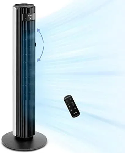 Levoit Tower Fan for Bedroom, 1472 CFM Fans that Blow Cold Air, 22dB Quiet - 42 inch Standard