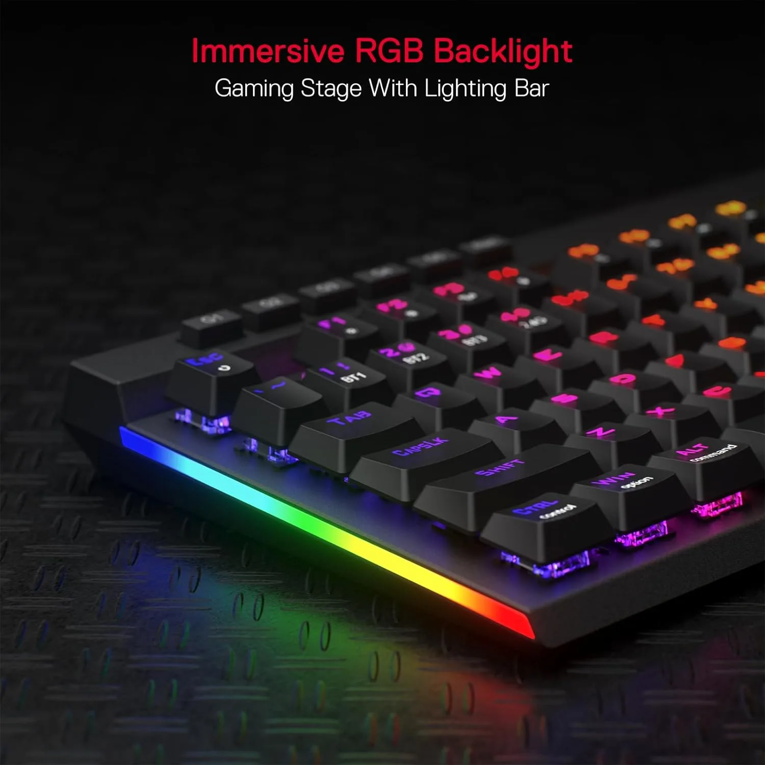 Redragon K580 PRO Wireless RGB Gaming Keyboard, Macro G Keys & Media Wheel