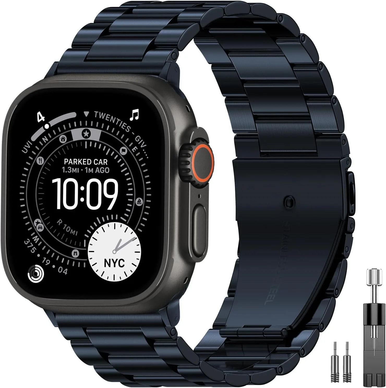 Correa metálica Epuly compatible con Apple Watch 42/44/45/46/49mm