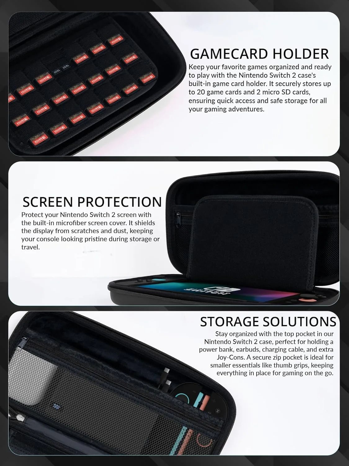 Orzly Carrying Case for Nintendo Switch 2 2025 Console with Screen Padding