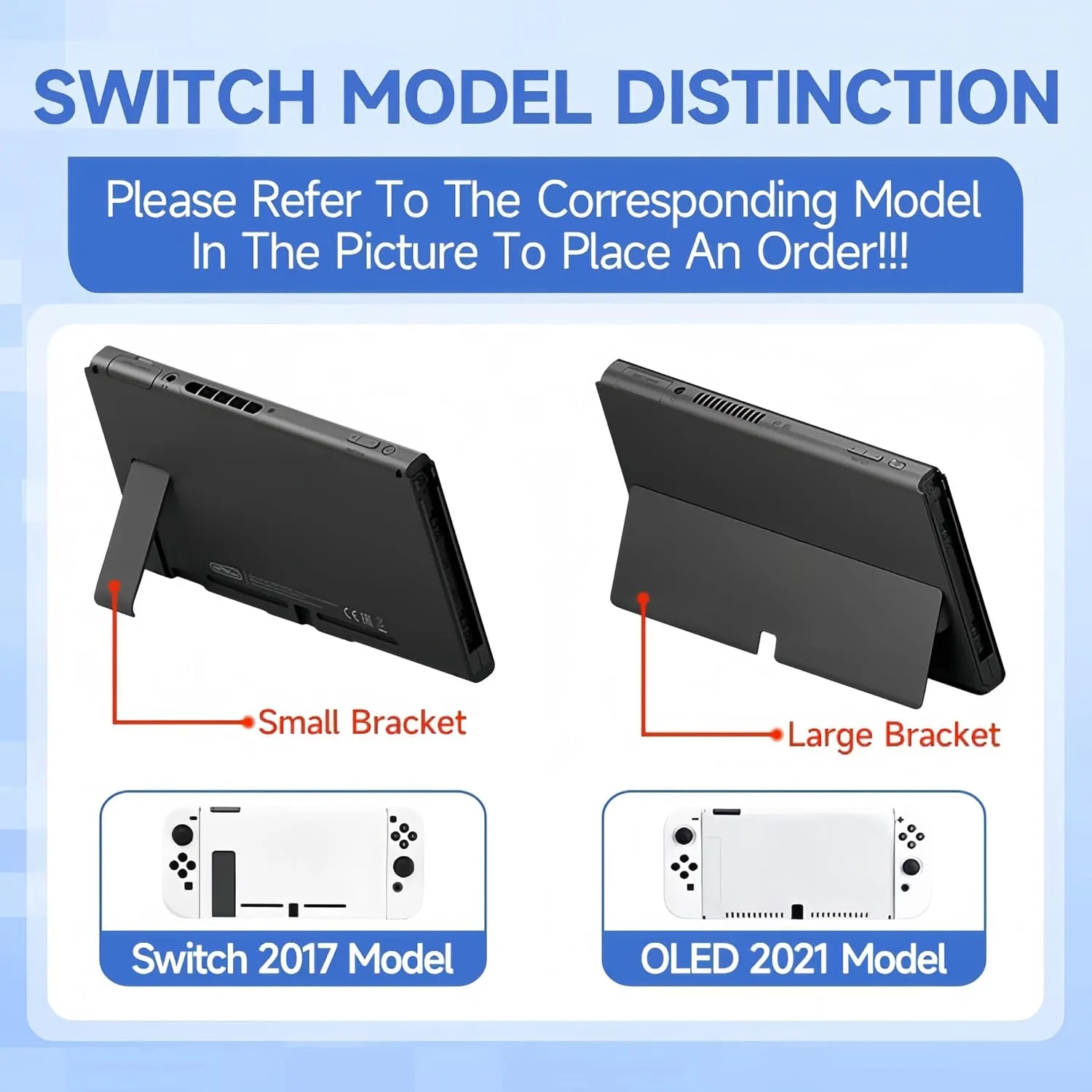 JINGDU Protective Case Compatible with Switch 2017, Dockable TPU Cover Accessories for Switch Console and Grip Joy-Con, The Switch Protector with 4 Thumb Grip Caps, White