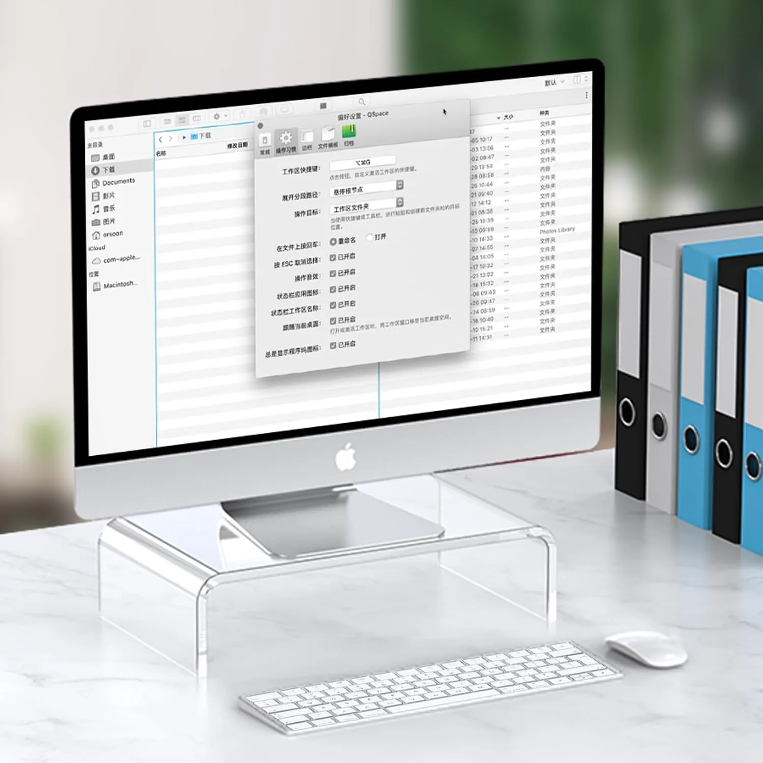Acrylic Monitor Stand Riser Clear Laptop Stand Riser L12.5 xW7.5 xH4
