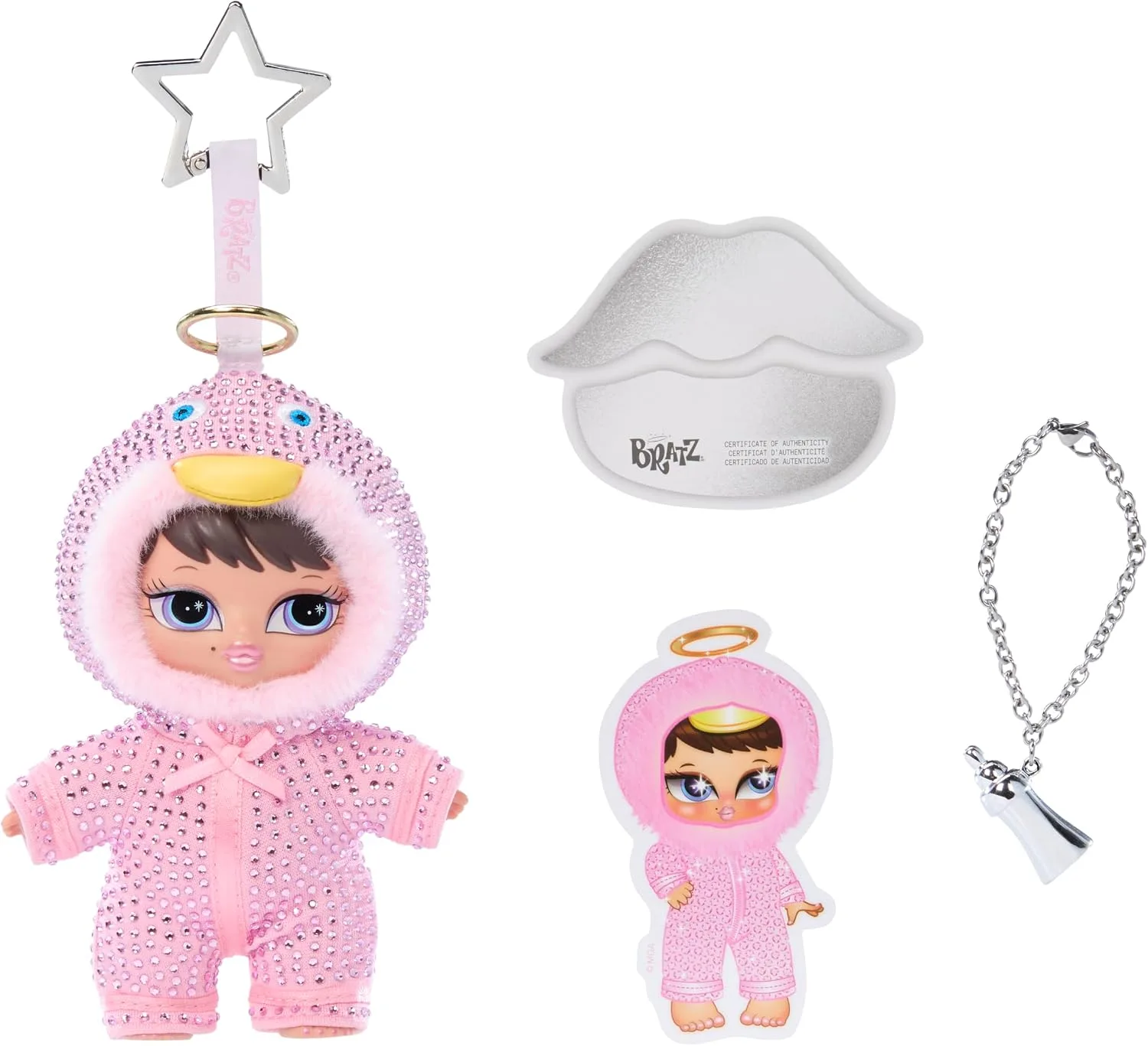 Bratz Bratziez Bling Seriez 25th Anniversary Plush Blind Box with Charm Clip and Accessory, Collectible Characters