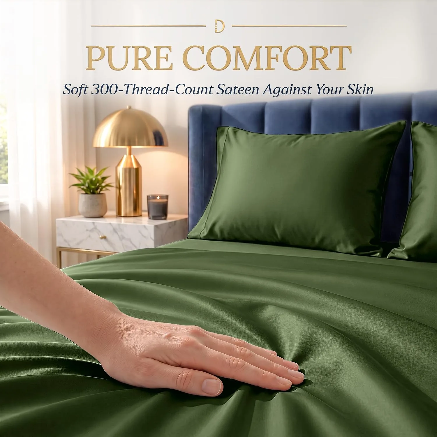 DECOLURE 100% Viscose from Bamboo Sheets Twin Size | 3 Pc Cooling Bed Set