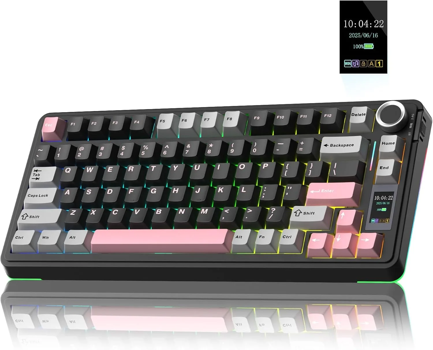 Teclado Gamer Mecánico Inalámbrico Aula S75 Pro 80 Teclas
