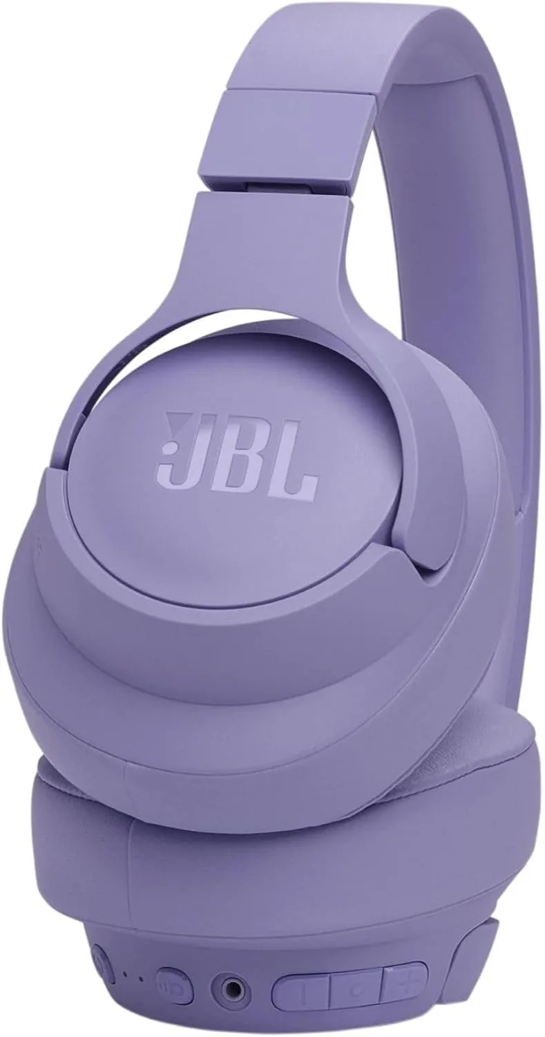 JBL TUNE 770NC - Adaptive Noise Cancelling with Smart Ambient Wireless Over-Ear Headphones, Bluetooth 5.3, Up to 70H battery life with speed charge, Lightweight, comfortable & foldable design (Purple)
