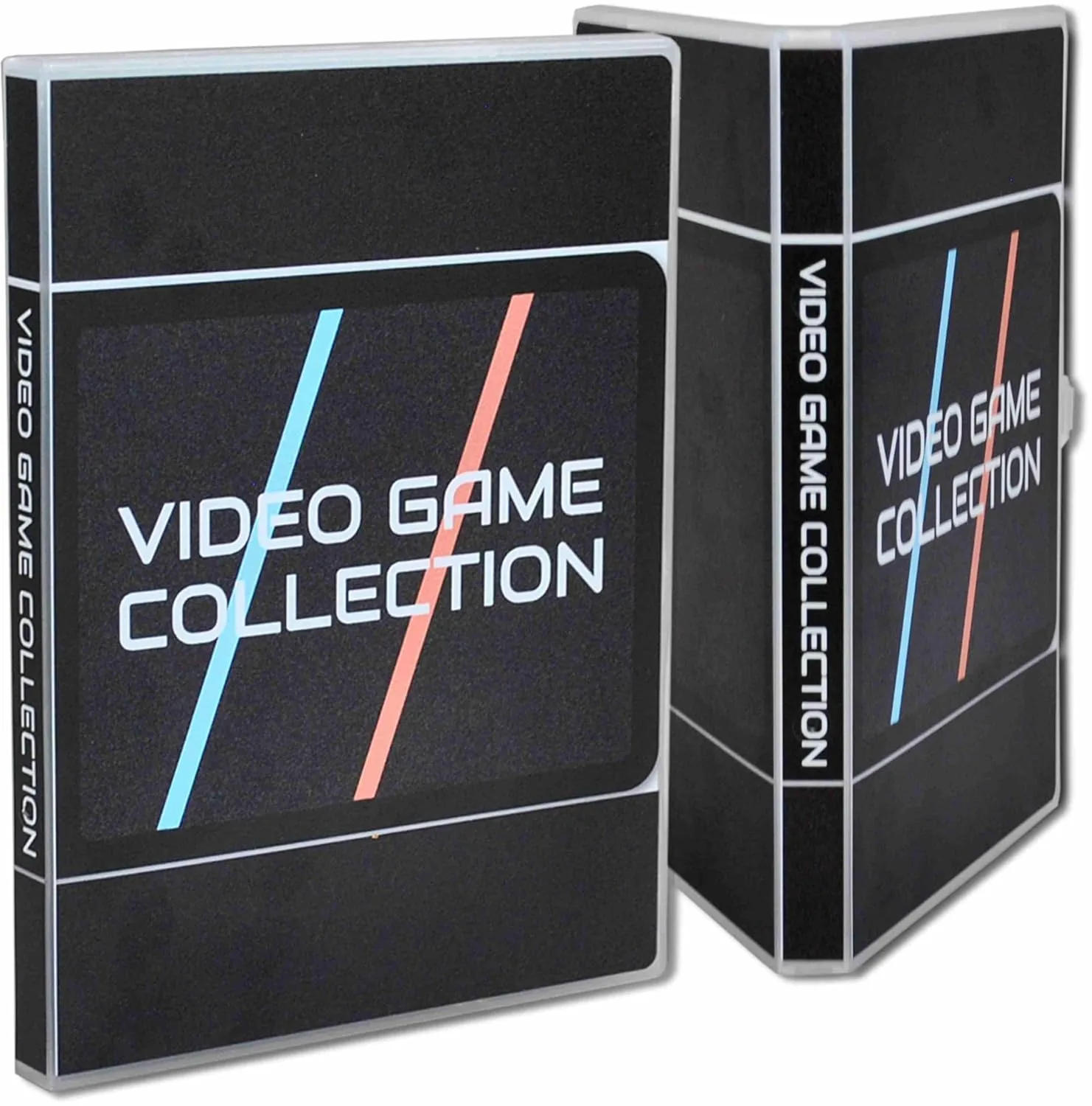 UniKeep Game Case for Nintendo Switch Cartridges - Holds 60 Games Securely in Foam (black and stripes)