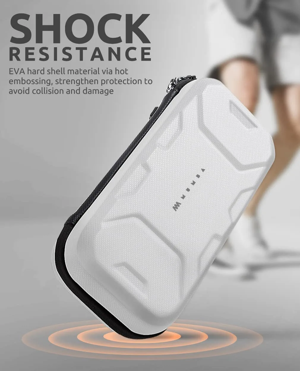 Mumba Carrying Case for Nintendo Switch OLED & Nintendo Switch 1, [Fits Protective Cases][Plus Version] Protective Hard Shell Travel Carry handbag Pouch for Blade/Battle/Rugged Protective Case (White)