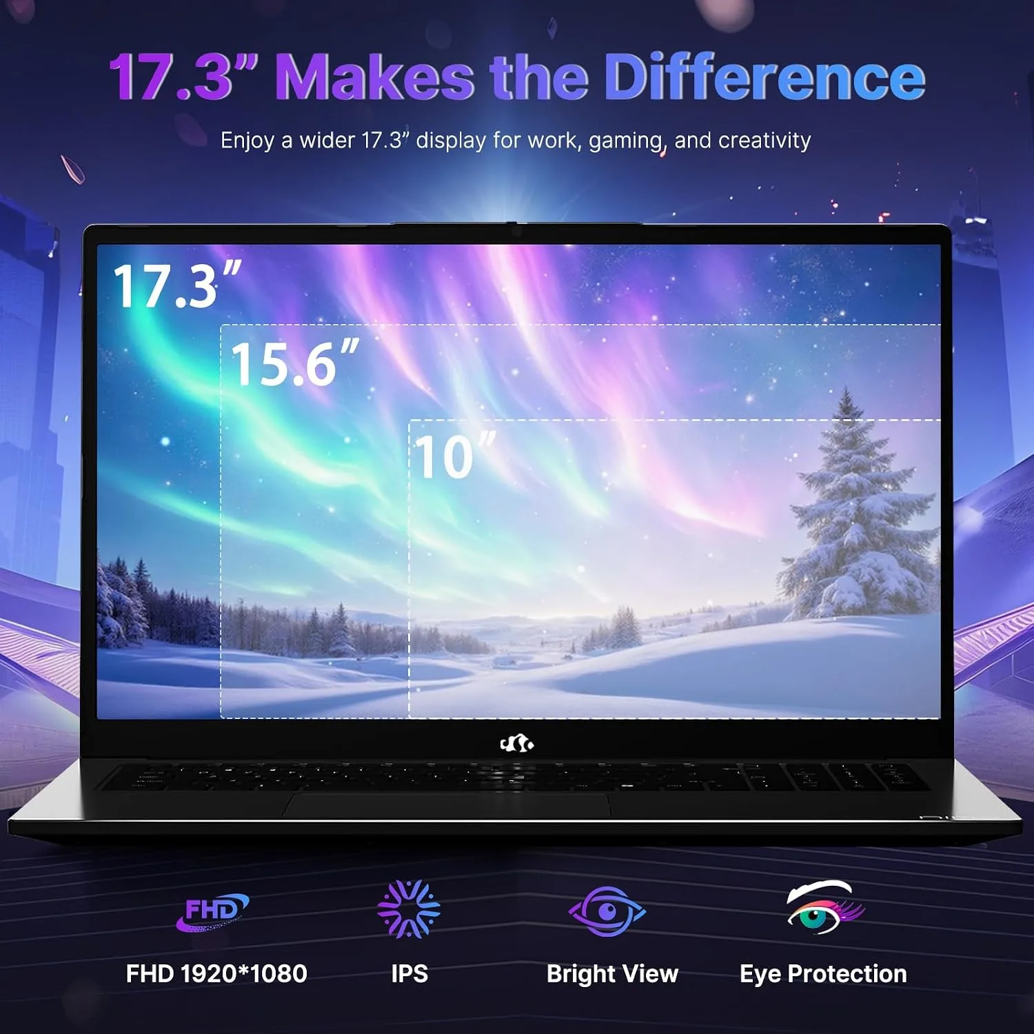 NIMO 17.3" Gaming Laptop, AMD Ryzen 9 8945HS (8C/16T, Up to 5.2GHz), 32GB DDR5 RAM 1TB SSD, Radeon 780M Graphics, 100W PD Fast Charge, Fingerprint, AI-Powered Business & Gaming PC, Win 11