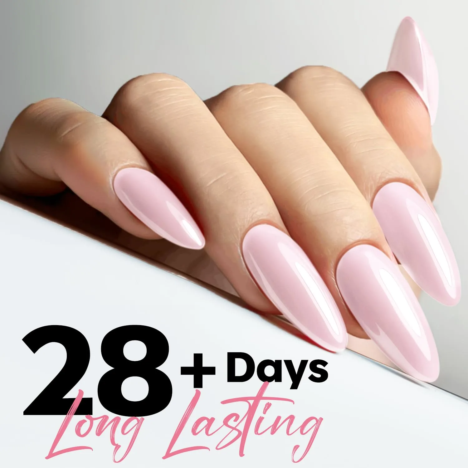 modelones Pink Gel Polish Summer Pastel Light Baby Pink Gel Nail Polish
