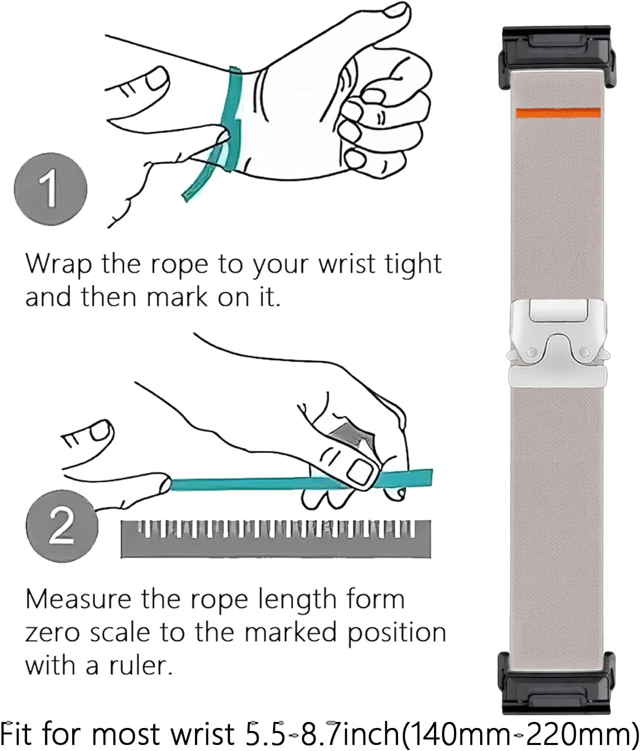 Nylon Bands Compatible with COROS VERTIX 2/2S Adjustable Sport Replacement Straps for Women Men