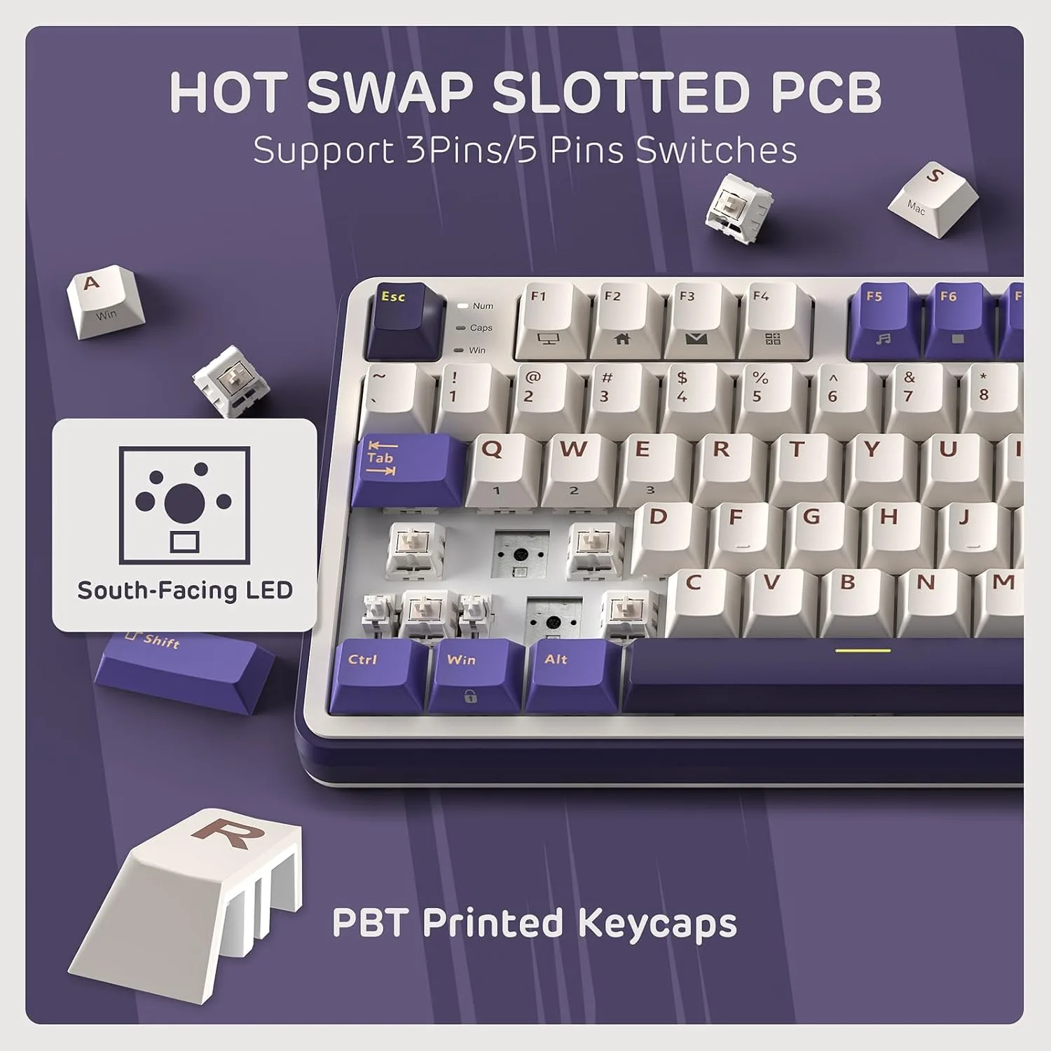 RK ROYAL KLUDGE S98 Wireless Mechanical Keyboard w/Smart Display & Knob