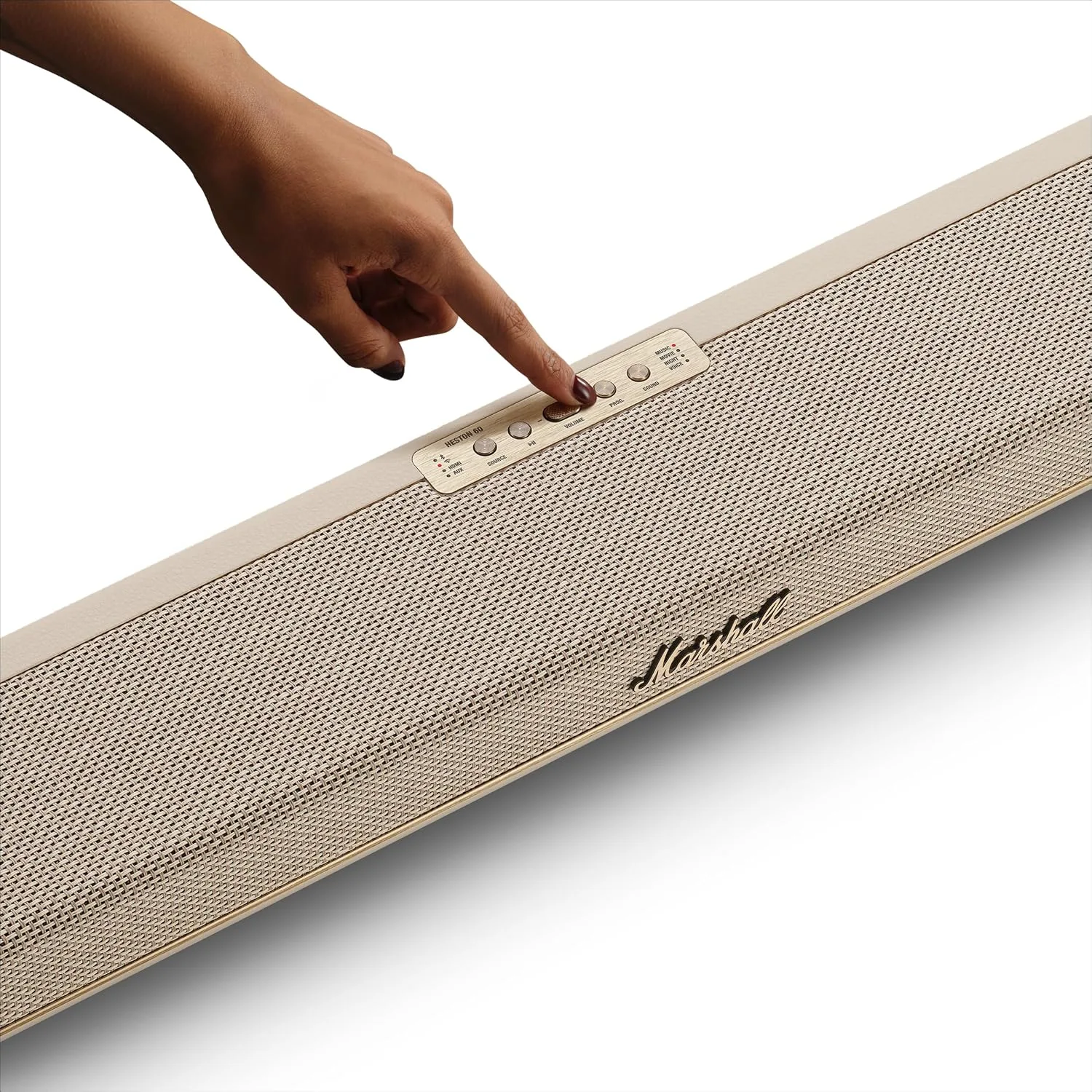 Marshall Heston 60 Soundbar with Dolby Atmos Immersive Sound - Cream
