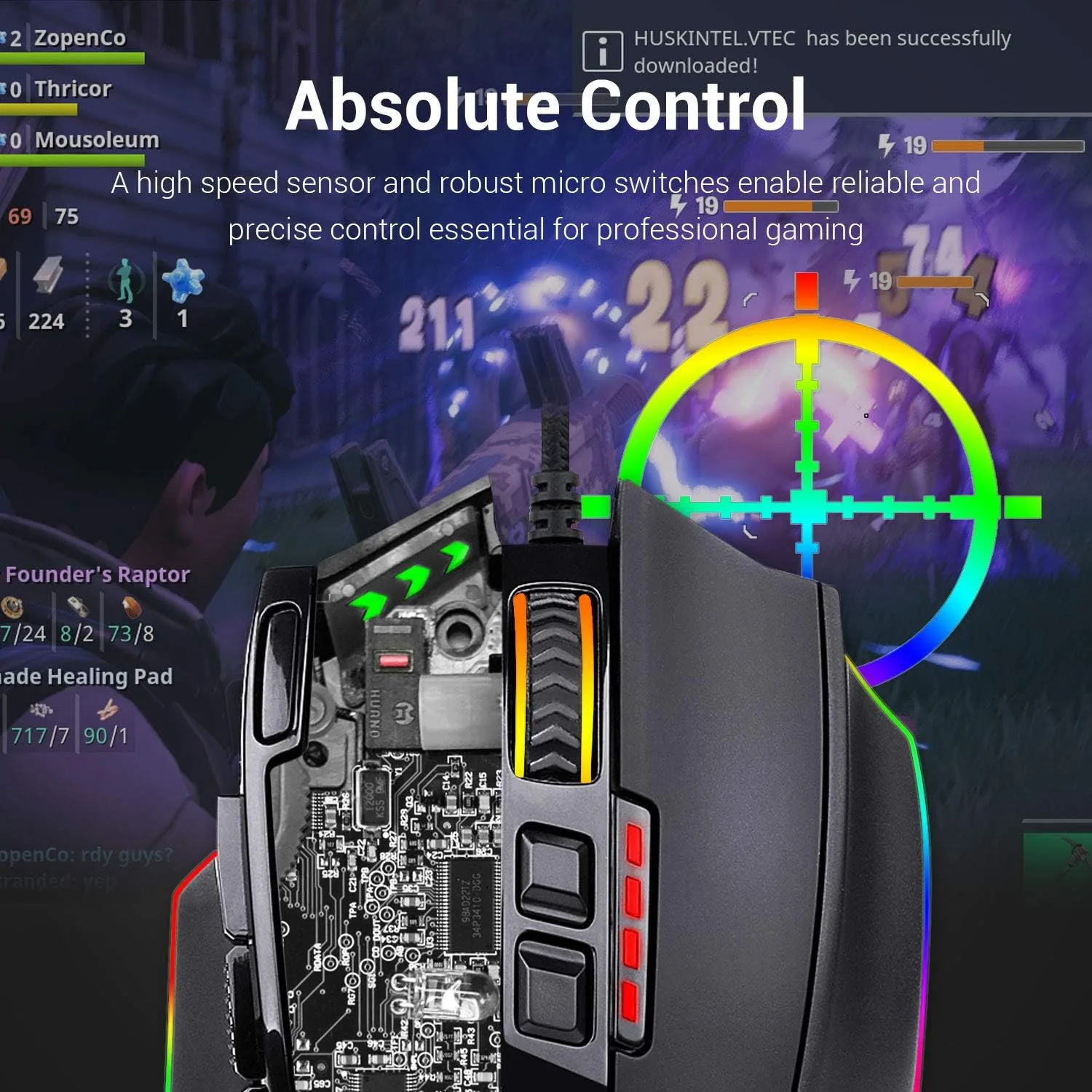 Redragon M801 Gaming Mouse, RGB PC Gaming Mouse MMO with 9 Programmable Buttons Macro Recording, 16000 DPI, Fire Button for Gaming Windows Computer - Wired, Black