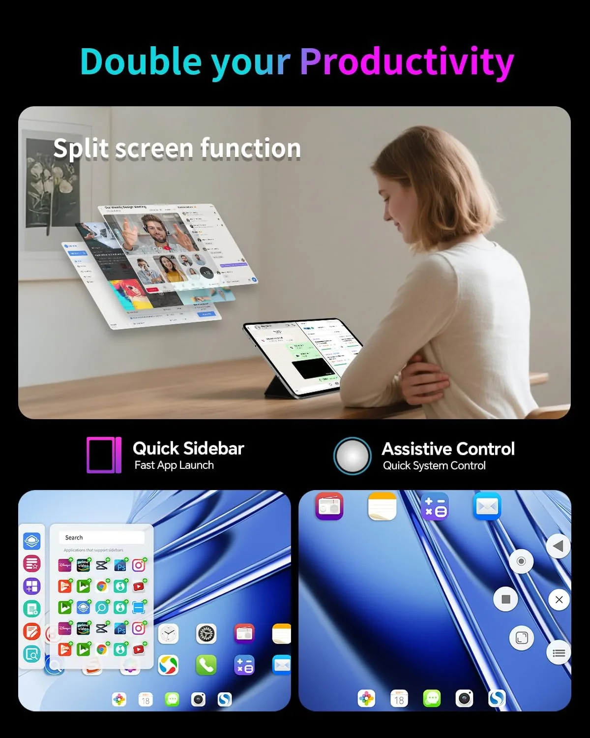 TECLAST 13.4 inch Android 15 T65 Tablet, 20GB+128GB, 120Hz 1920x1200 IPS Display, 2.2Ghz Octa-Core Processor, 8H Battery, Wi-Fi+4G LTE, GPS, 3.5mm Headphone Jack for Music Lovers