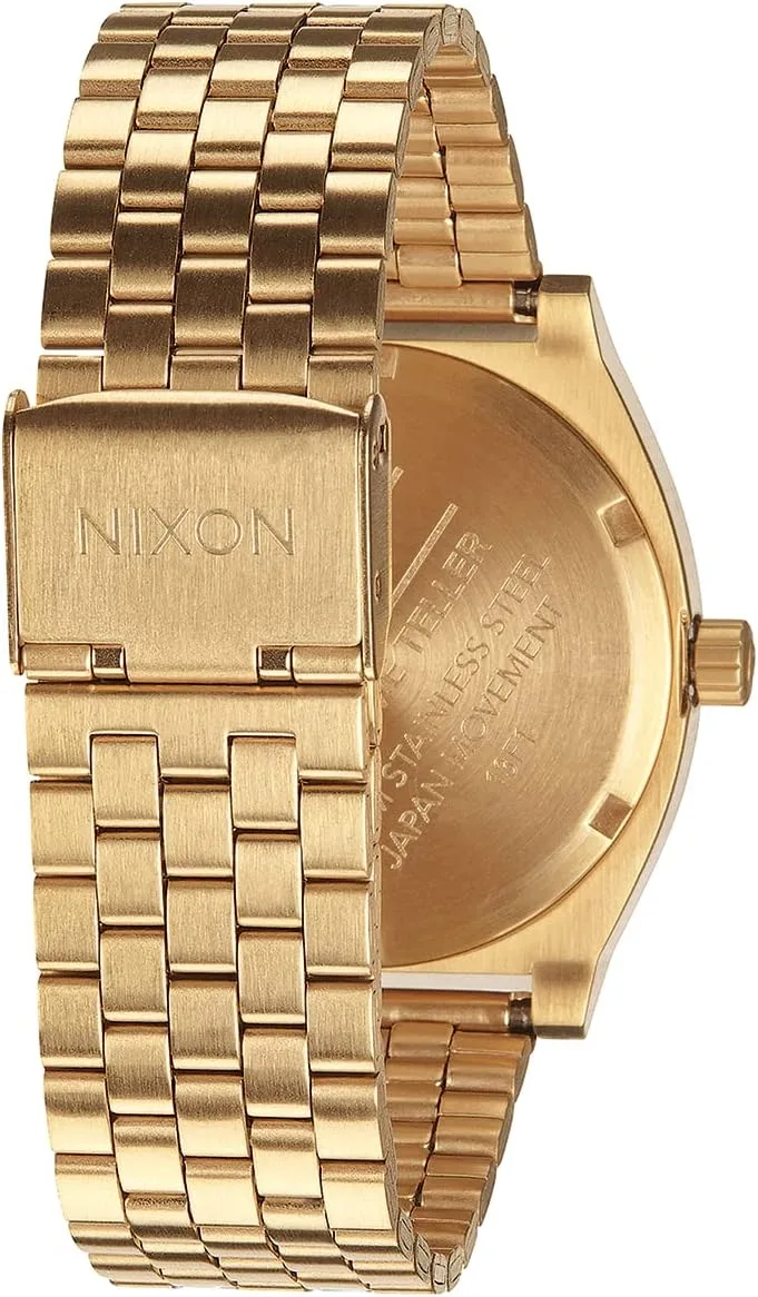 NIXON Time Teller A045 - 100m Water Resistant Men's Analog Fashion Watch (37mm Watch Face, 19.5mm-18mm Stainless Steel Band)