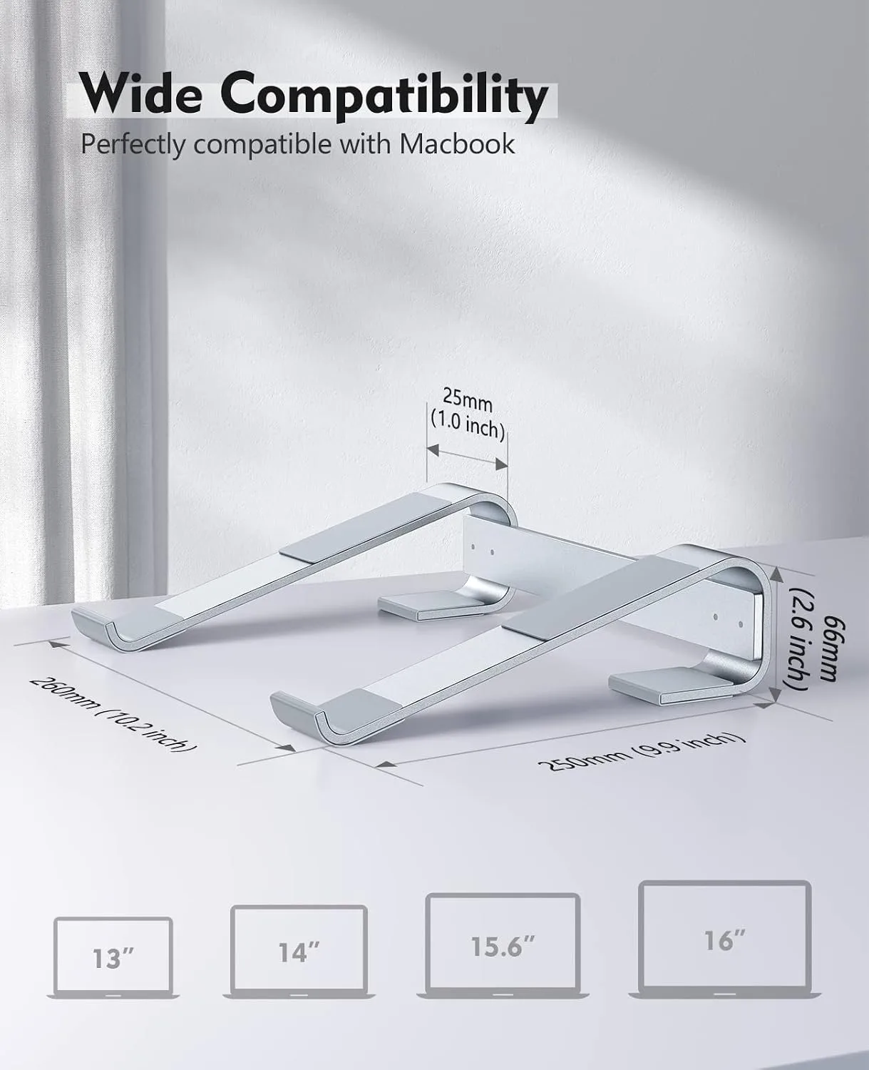 Soqool Laptop Stand for Desk,Aluminum Computer Stand for Cooling
