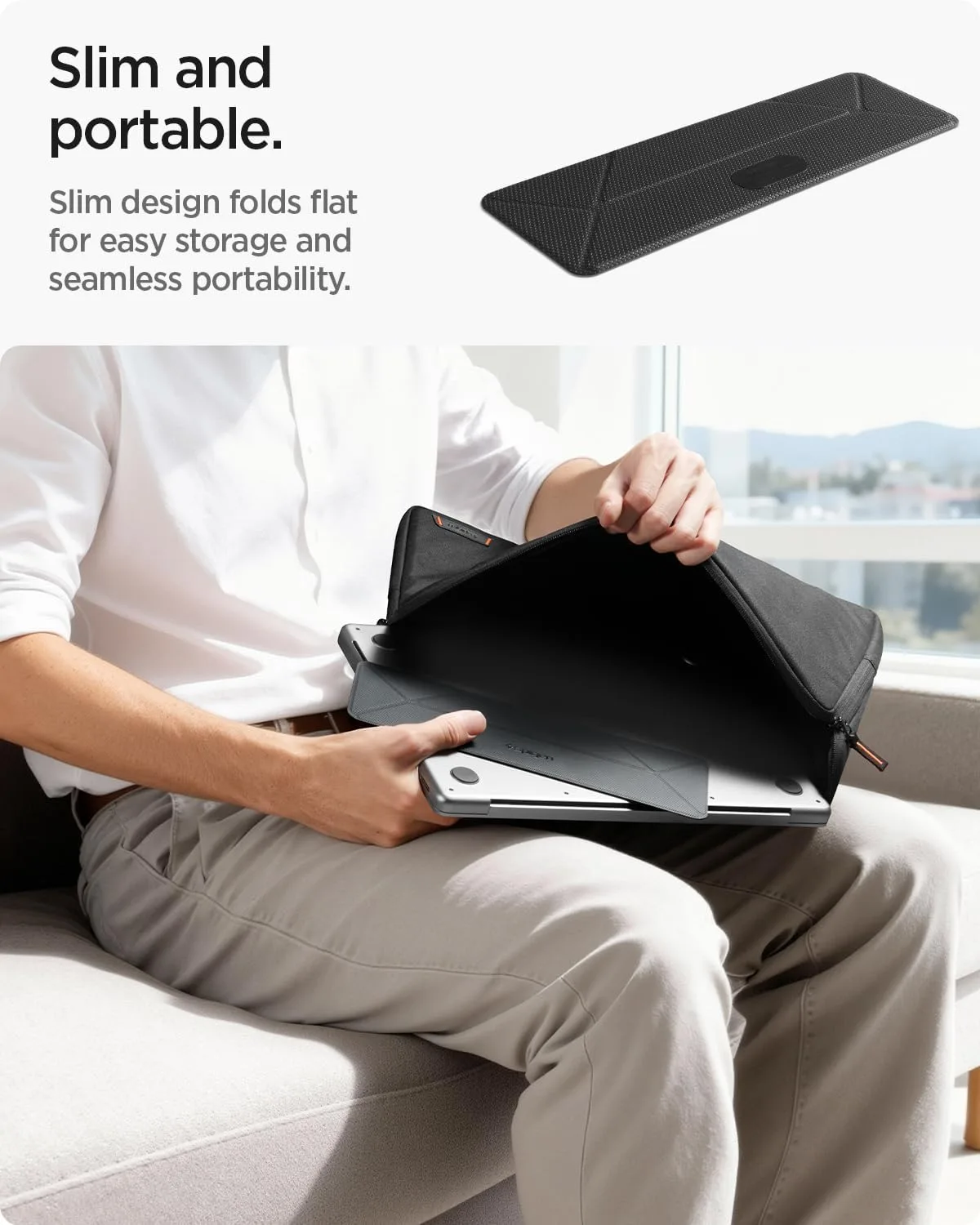 Spigen Slim Fold Portable Laptop Stand Keyboard Riser Foldable Portable