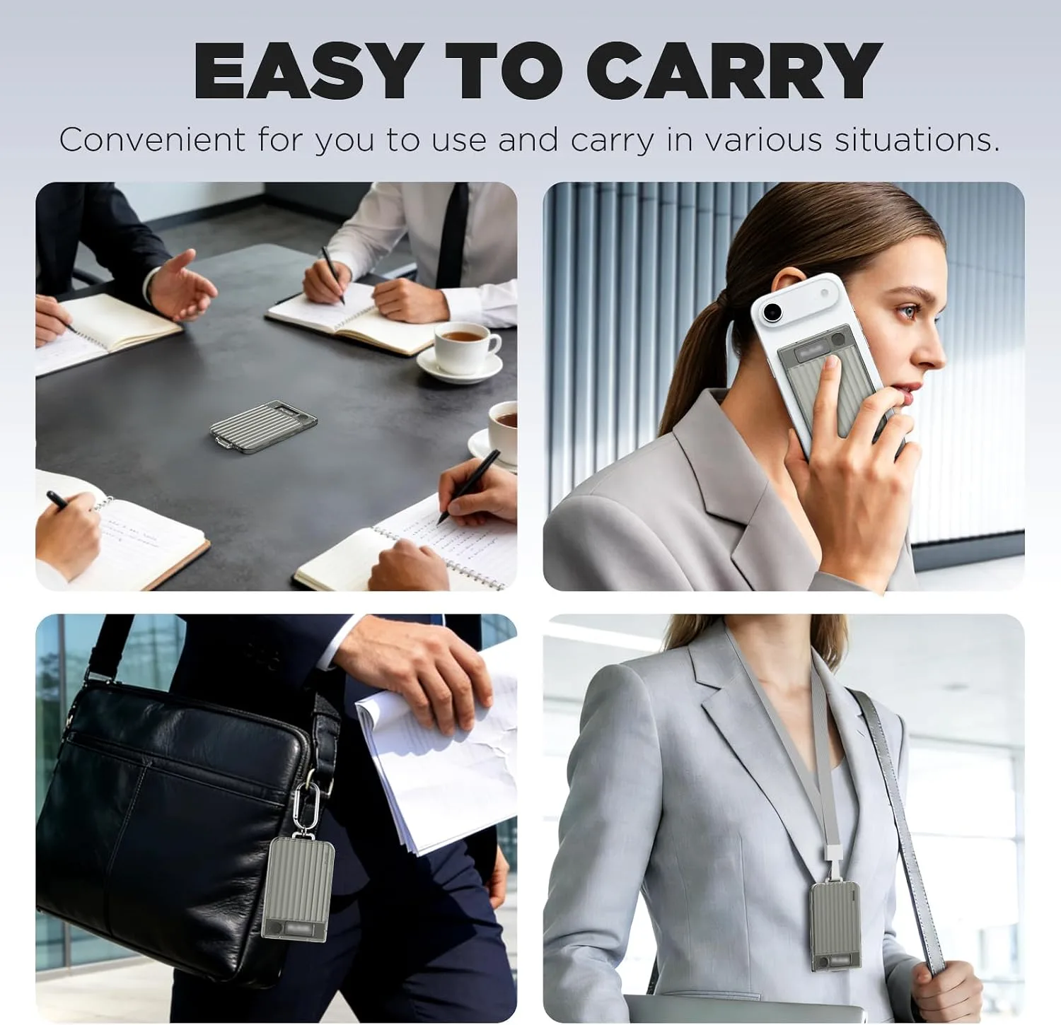 Magnetic Holder for Plaud Note&Plaud Note Pro(2025) with Lanyard&Carabiner,Anti-Scratch Hard Slim PC Portable Protective Case Ai Voice Recorder Accessories (Clear Gary)