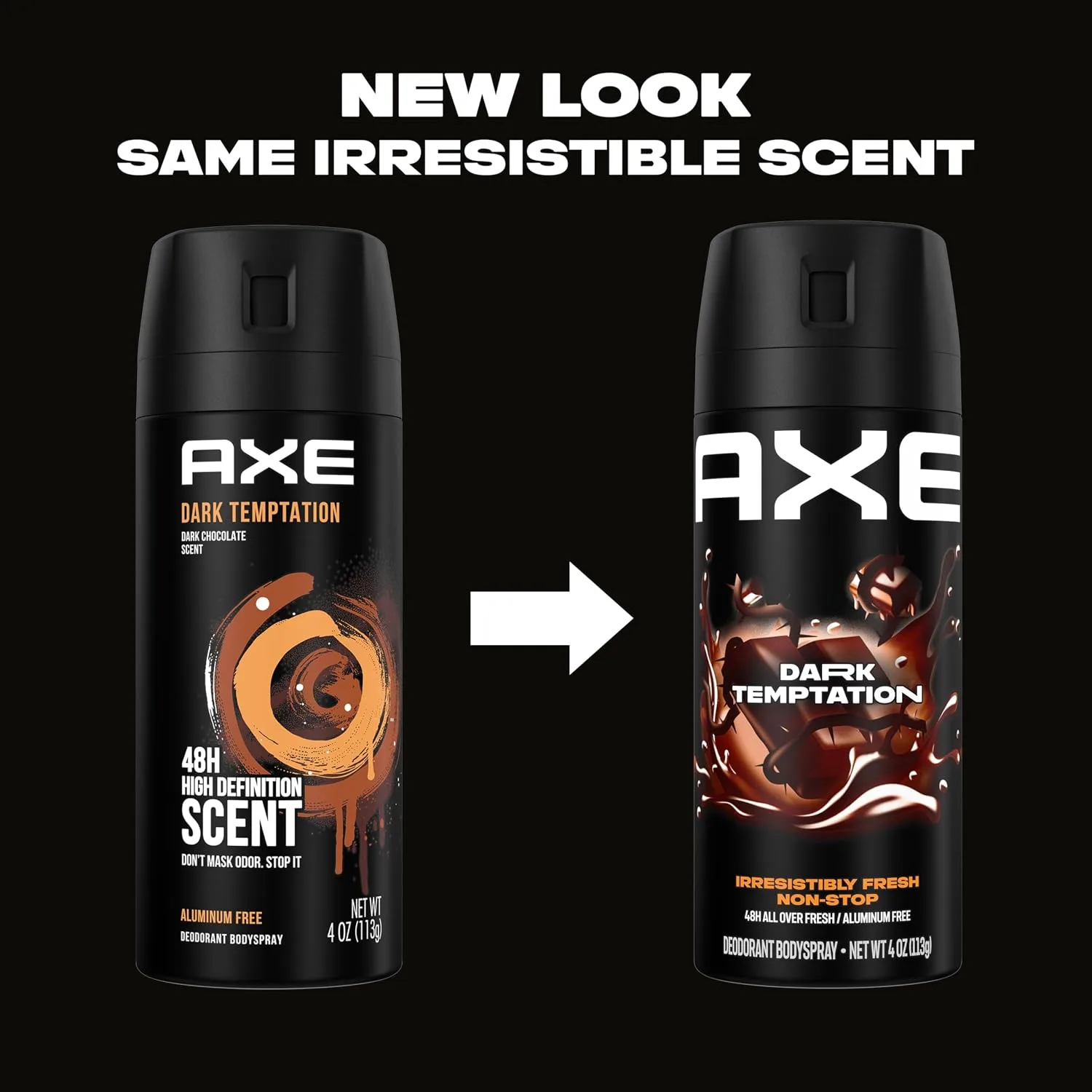 AXE Body Spray Deodorant Dark Temptation for Long Lasting Odor Protection Deodorant for Men Formulated Without Aluminum 4.0 oz