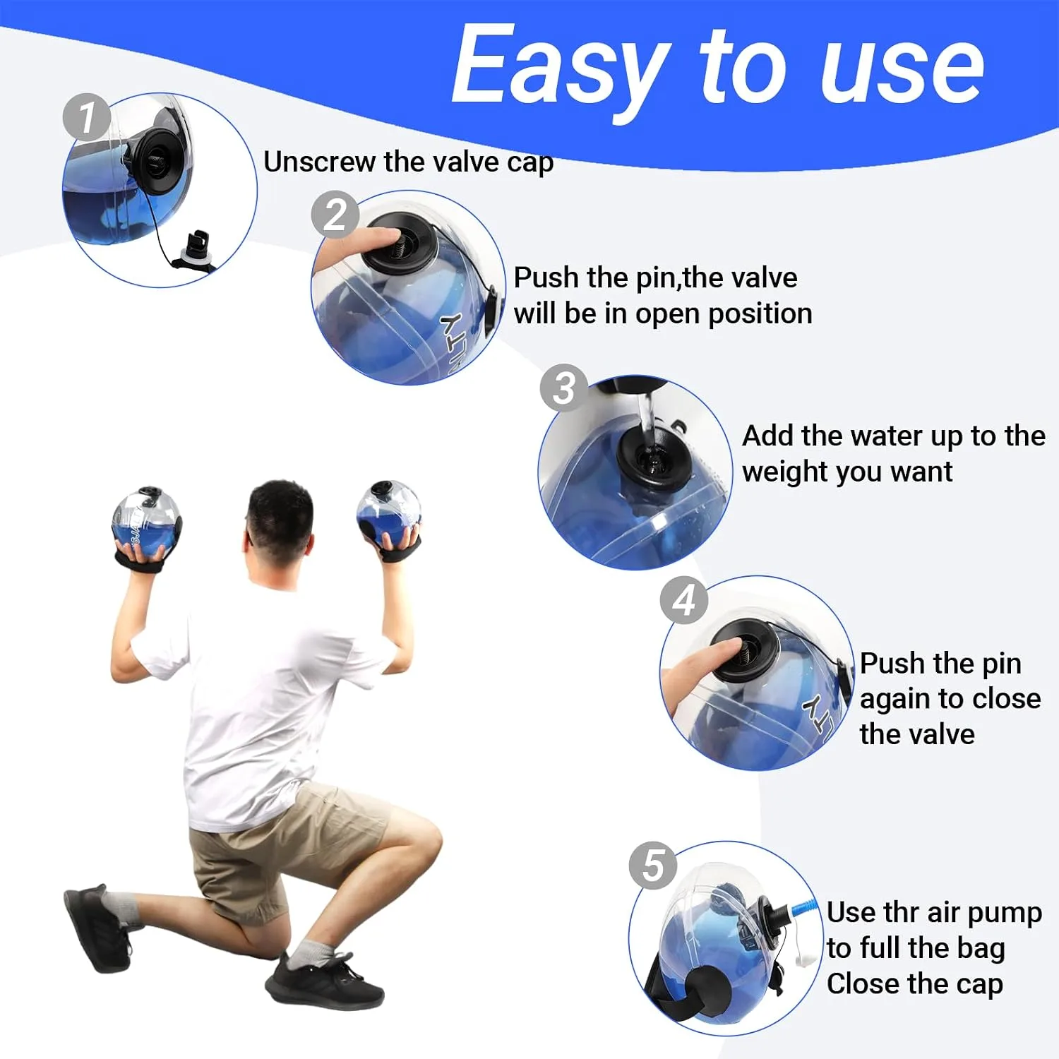 Aqua Bag-Water Weights Bag for Arm-Shoulder-Full Body Workout