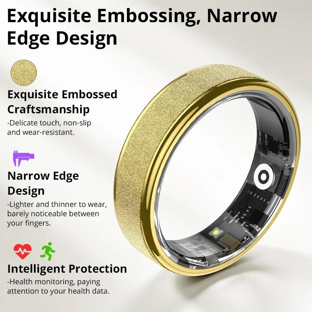 COLMI Ring 2 Radiant Smart Ring, Smart Ring for Women & Men, No App Fee.