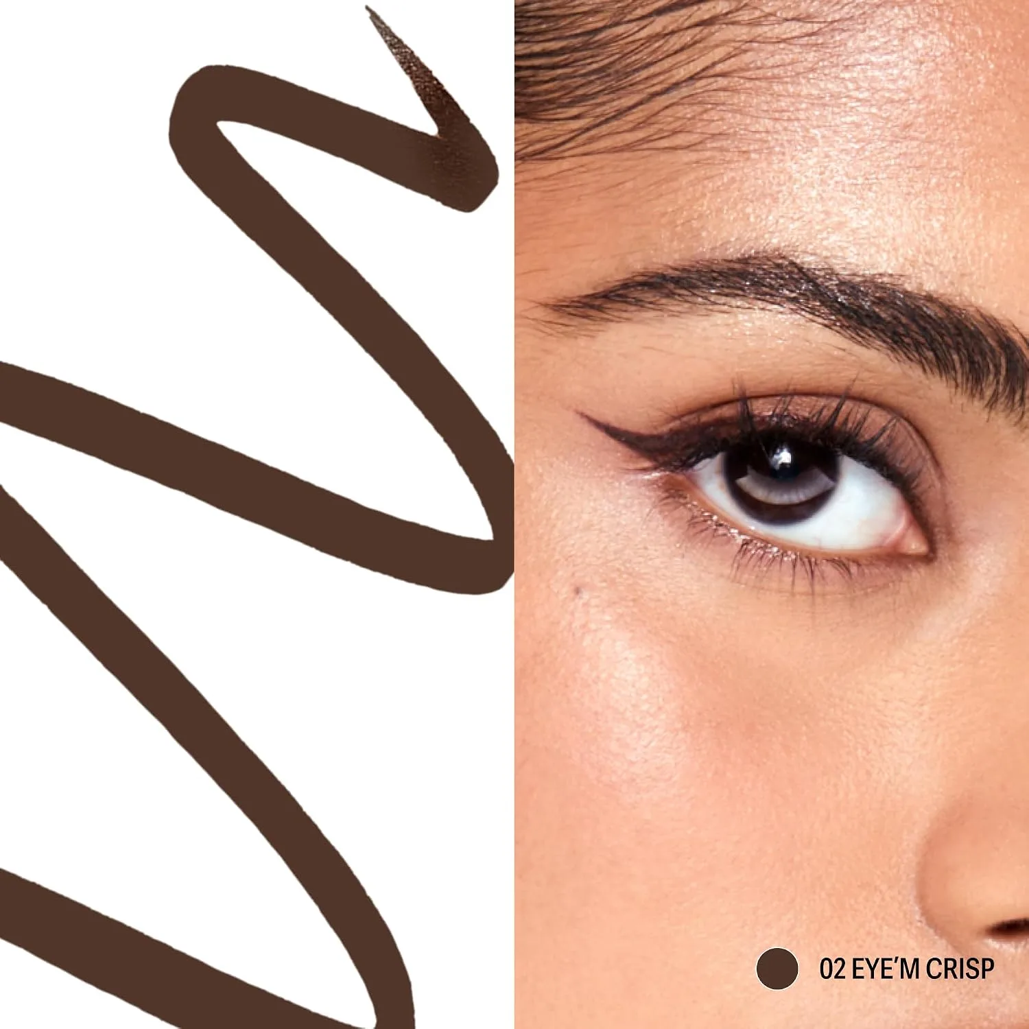 Sacheu Liquid Eyeliner STAY-N, Longwear, Smudge-Proof, Eye’m Crisp, Brown