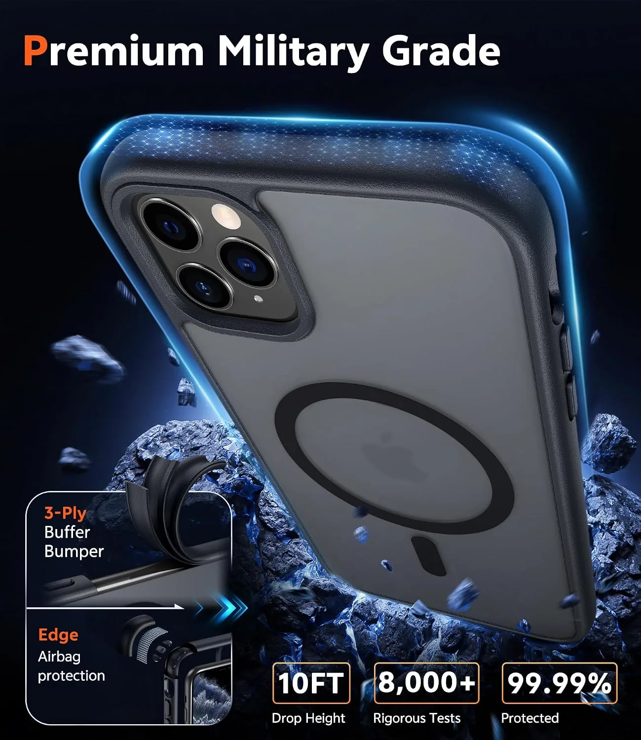 FNTCASE for iPhone 11 Pro Case Matte Slim Compatible with Magsafe