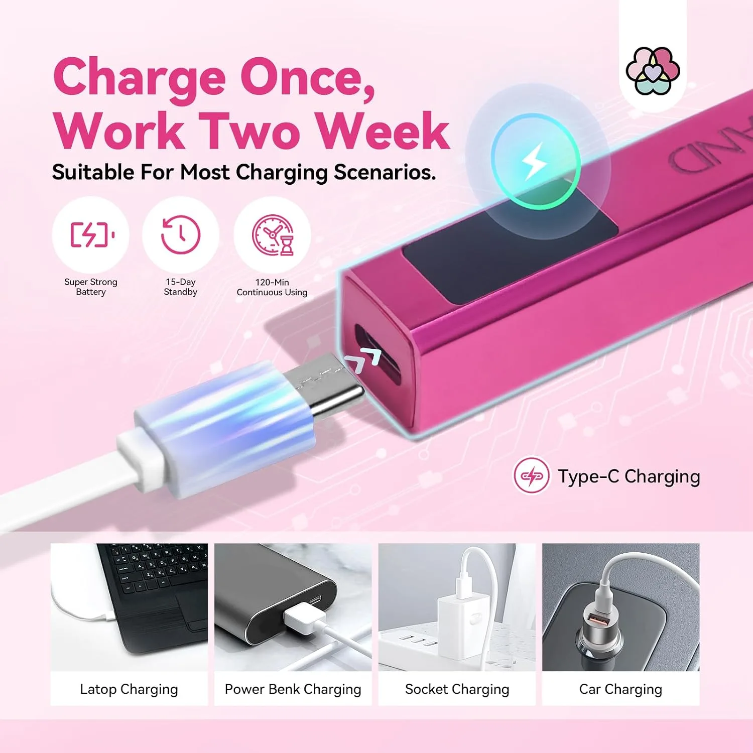SAVILAND Mini Handheld U V LED Nail Lamp, U V Light for Gel Nails, 12W