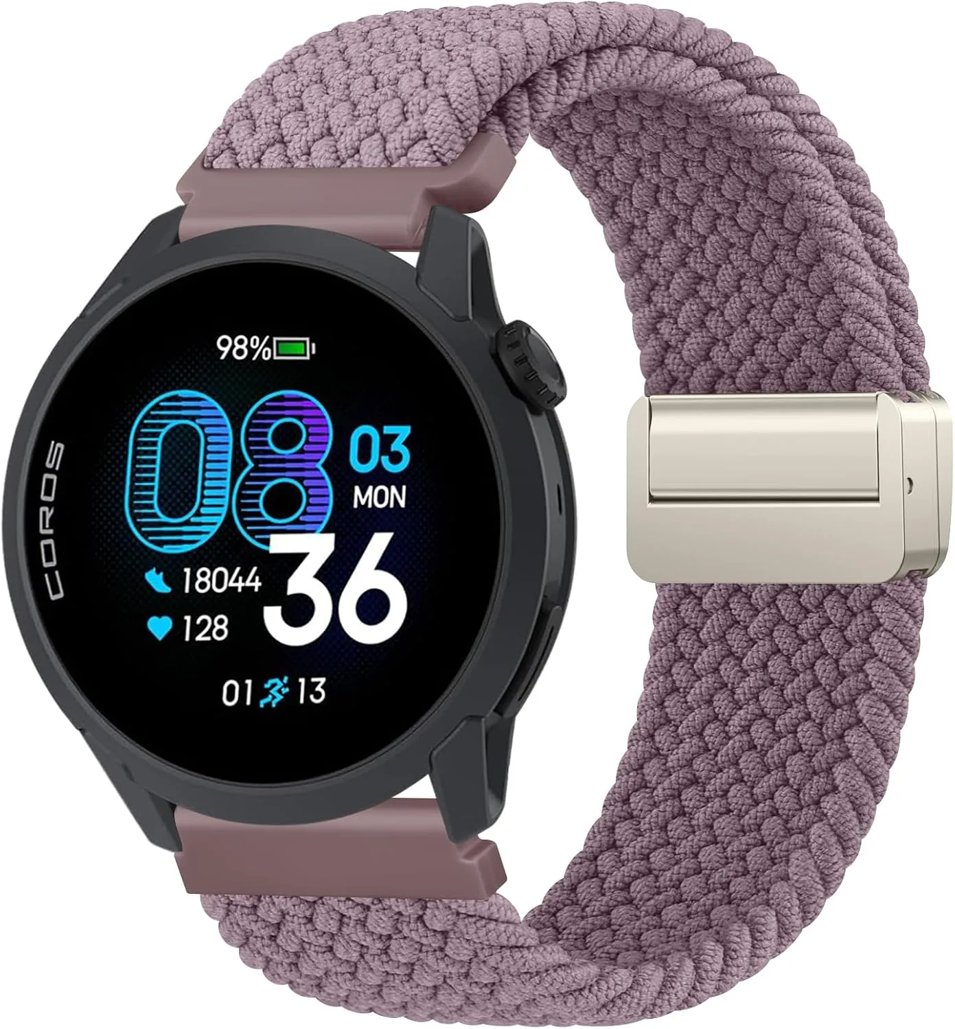 Correa para reloj Amzpas Magnetic Braided para COROS PACE 4/3/Pro/APEX 22mm Nylon Sport