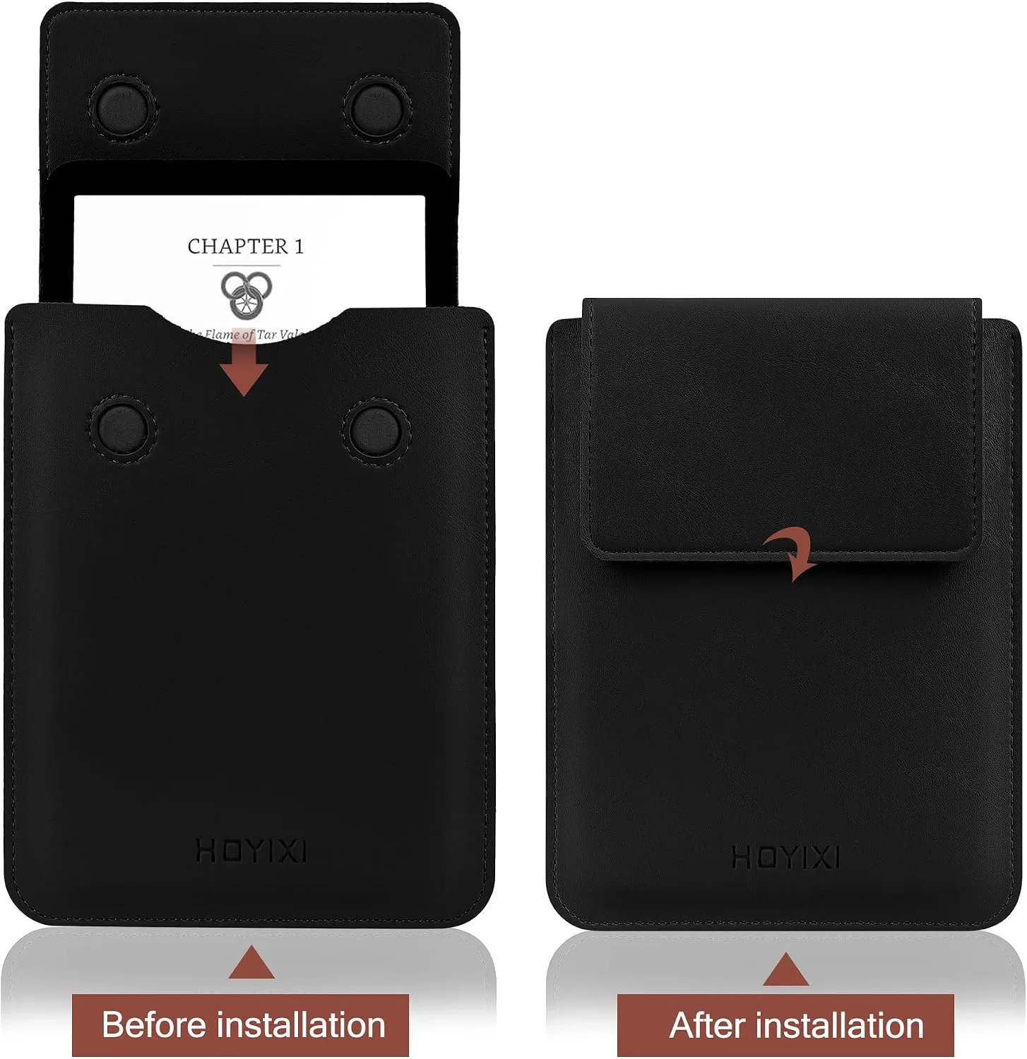 HoYiXi Universal Sleeve Case for 6.8",7" Paperwhite/Colorsoft/Signature Edition 2025 & 2021 Compatible 6.8" Kobo Clara HD/Pocketbook/Tolino Protective Case for 6.8'' 7'' ebook Reader, Black