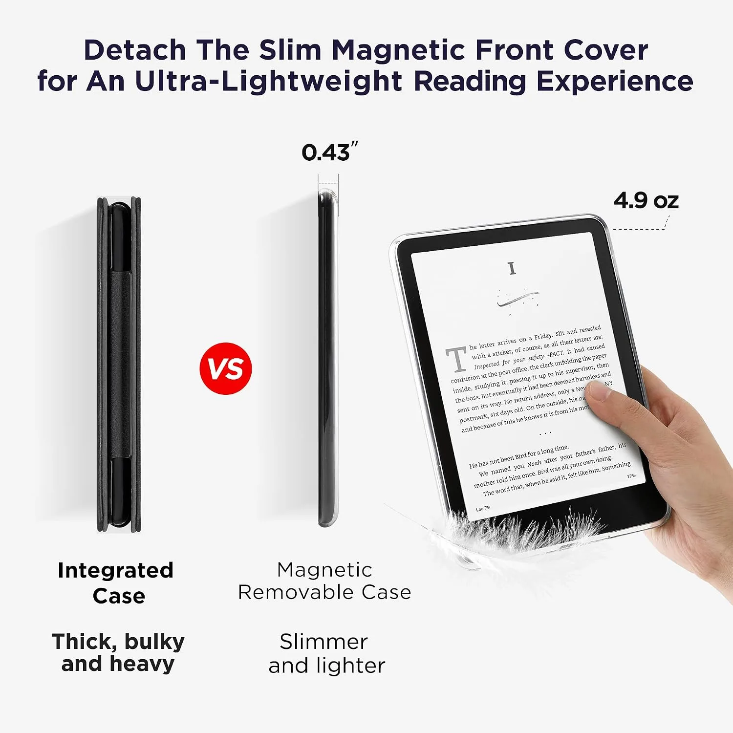 SESENSE Magnetic Case for 7'' Kindle Paperwhite 12th Gen 2024 & Colorsoft