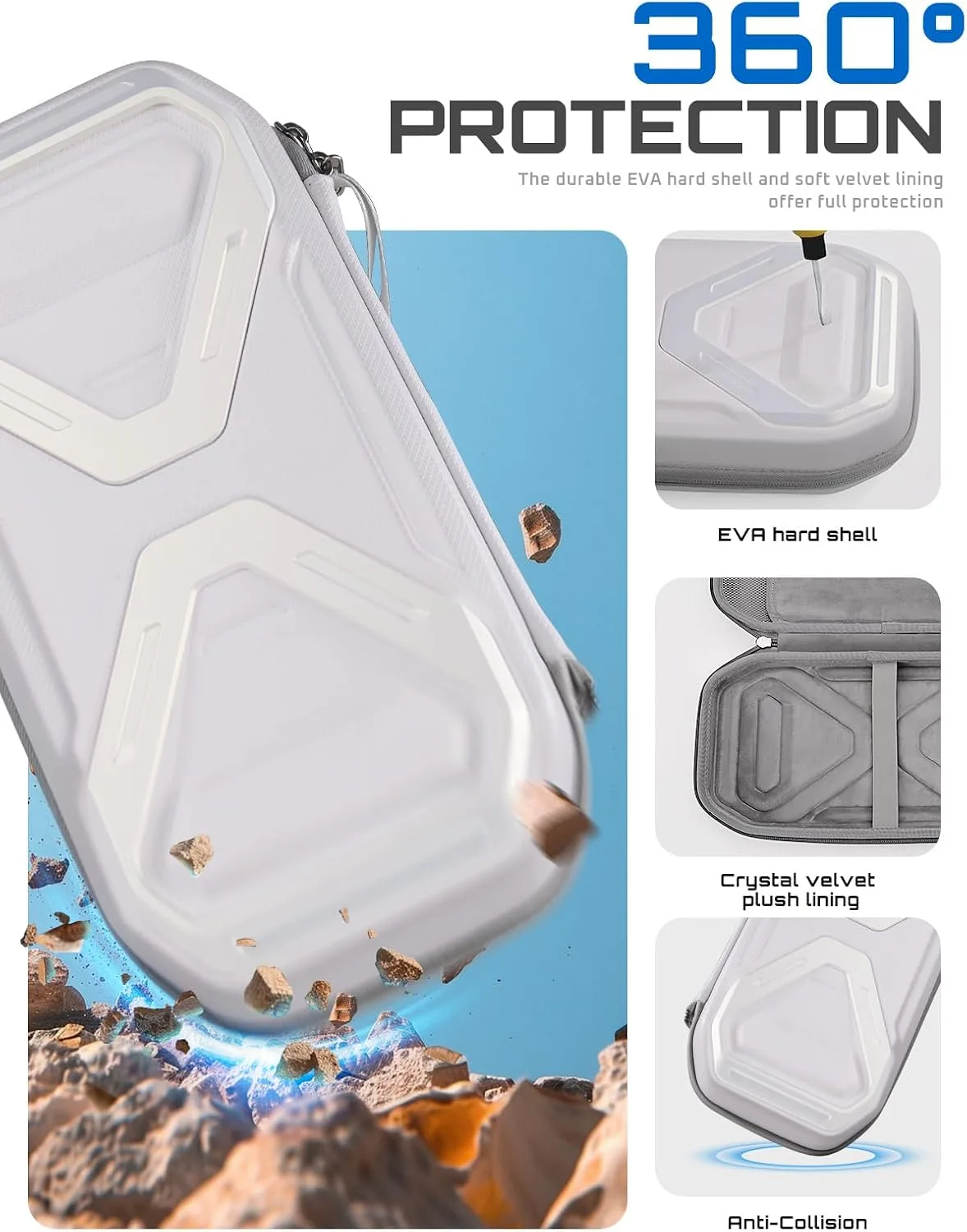 SUPCASE Pro Edition Carrying Case for Nintendo Switch 2 2025, White