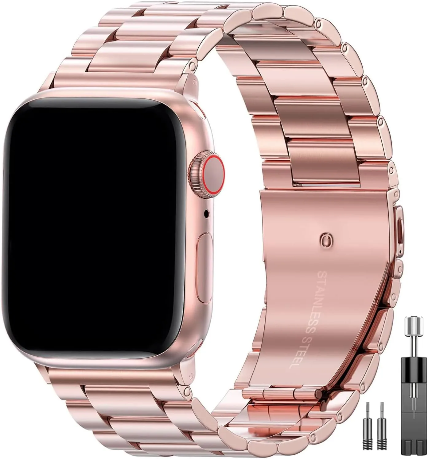 Correa metálica Epuly compatible con Apple Watch 42/44/45/46/49 mm