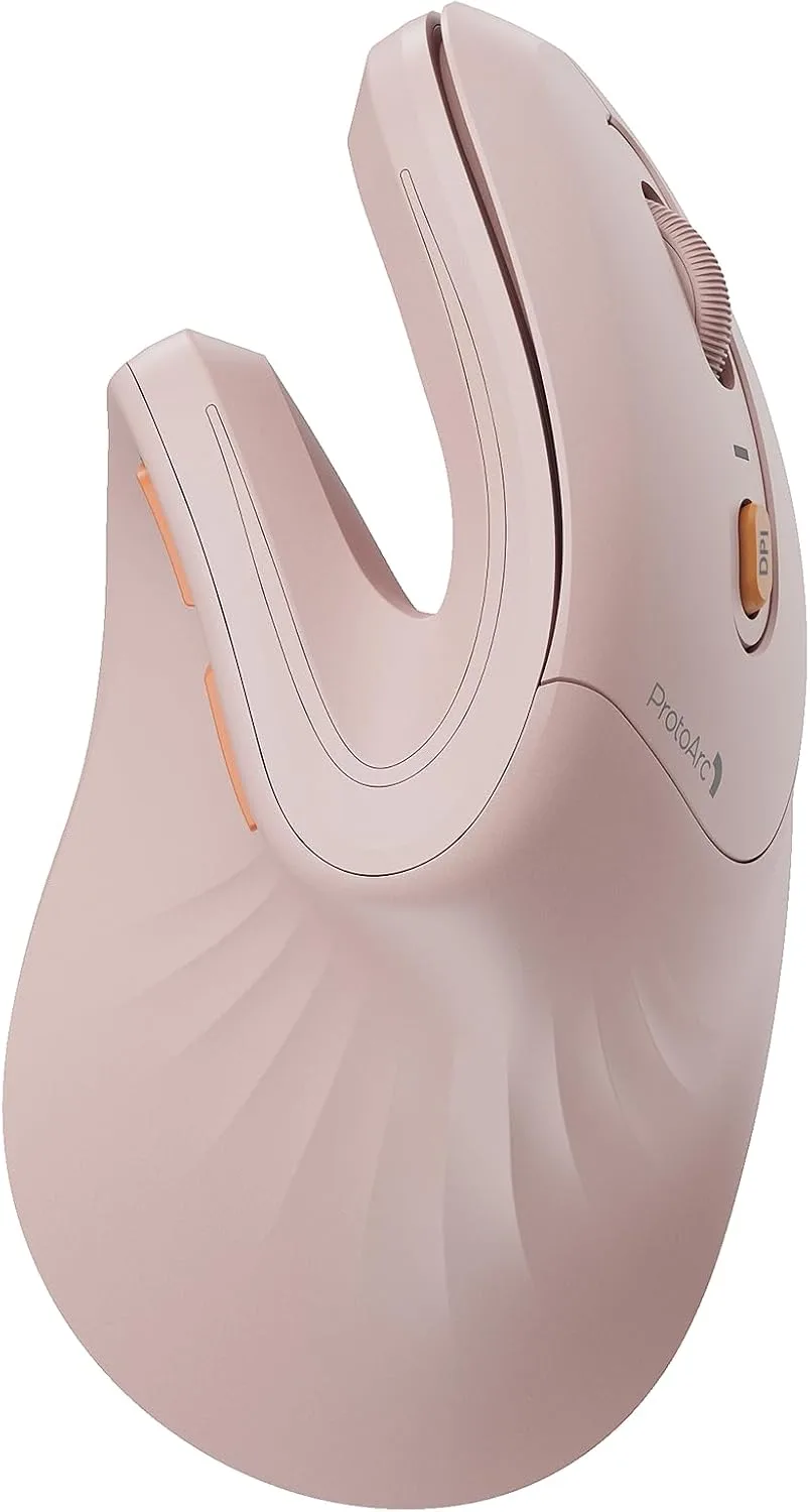 Mouse ergonómico vertical ProtoArc EM11 NL recargable Rosa