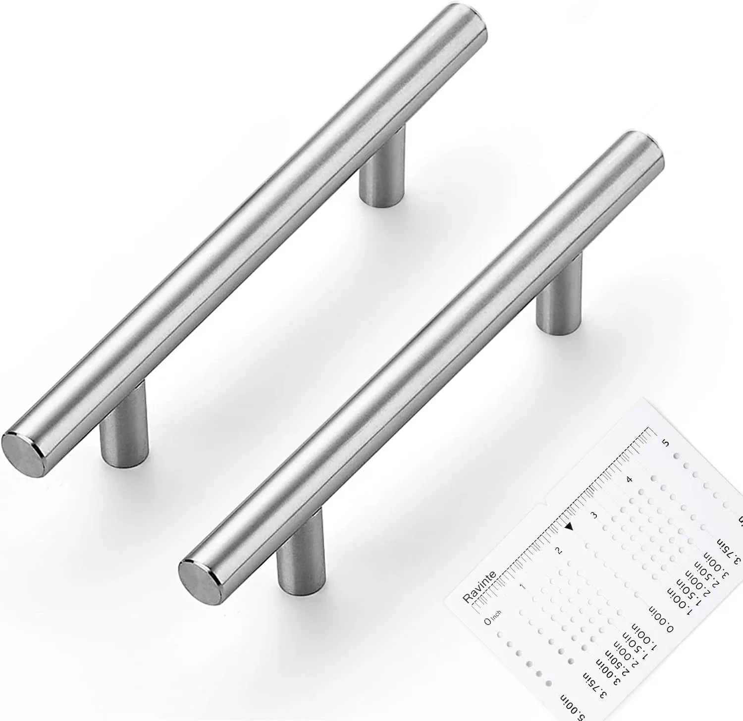 Ravinte Brushed Nickel Cabinet Pulls Cabinet Handles 3-1/2 Inch CC, 24 Pack