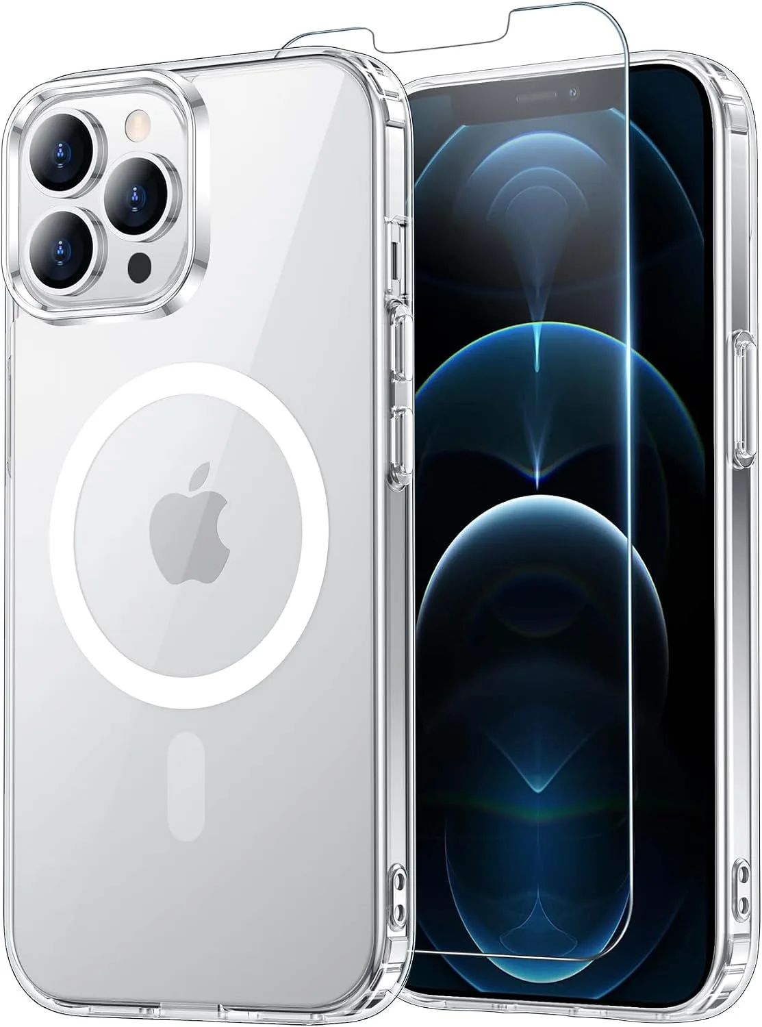Temdan for iPhone 12/12PRO Case with Screen Protector Clear