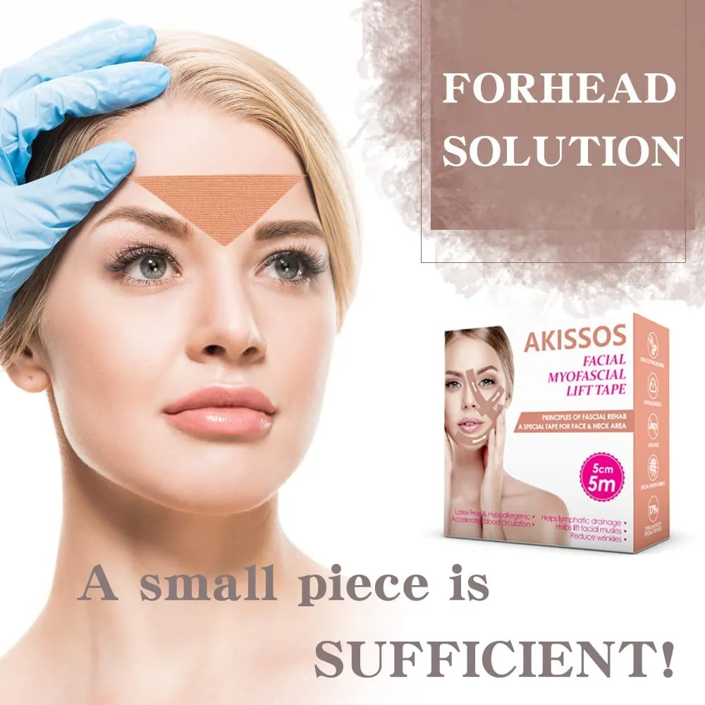 Akissos Forehead and Between Eyes Wrinkle Patches The Original Wrinkle Patch Non Invasive Wrinkle Smoothers for Forehead Wrinkles 5cm width
