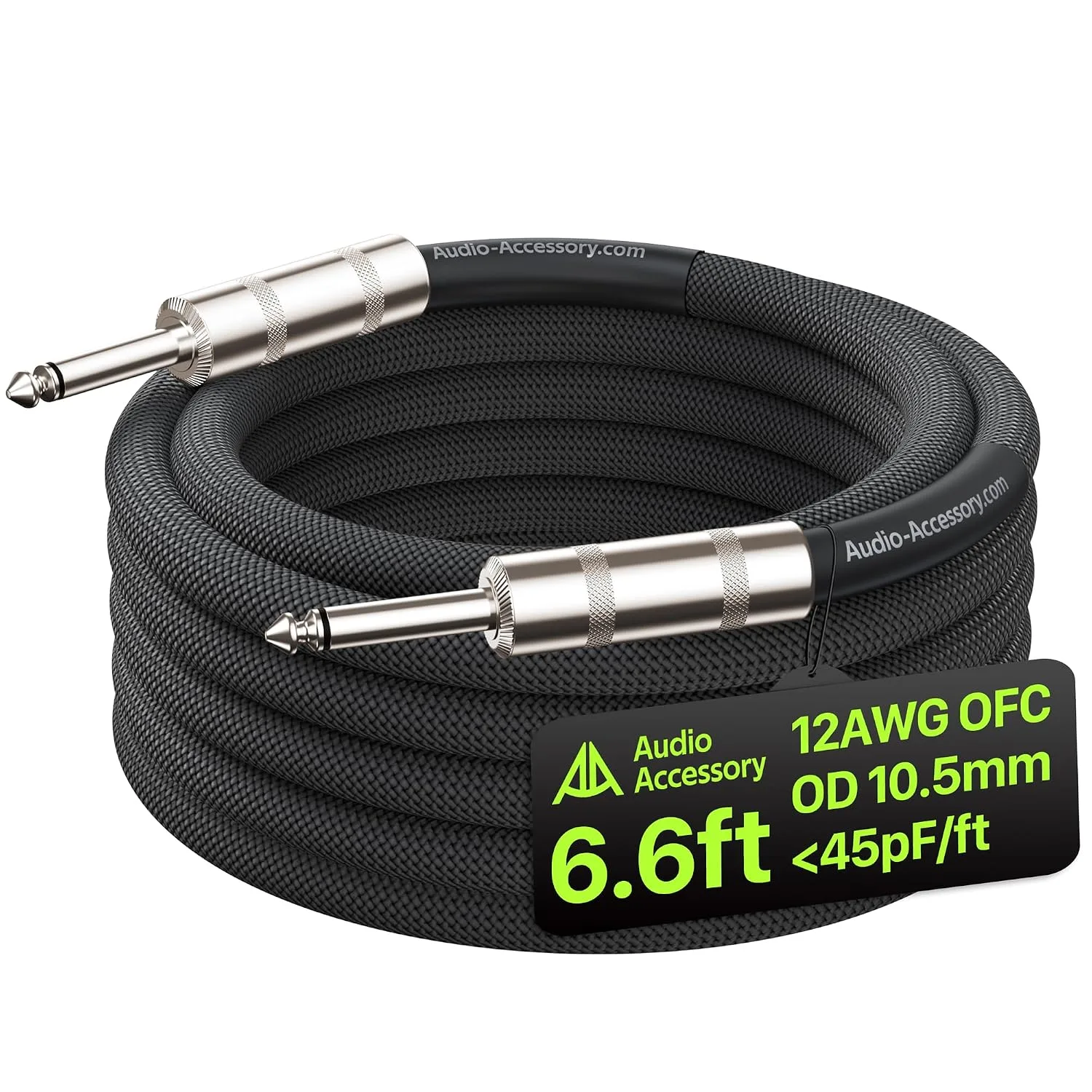 Cable para parlante AA AUDIO ACCESSORY 1/4 pulg 2 m 12 AWG trenzado nylon Kevlar