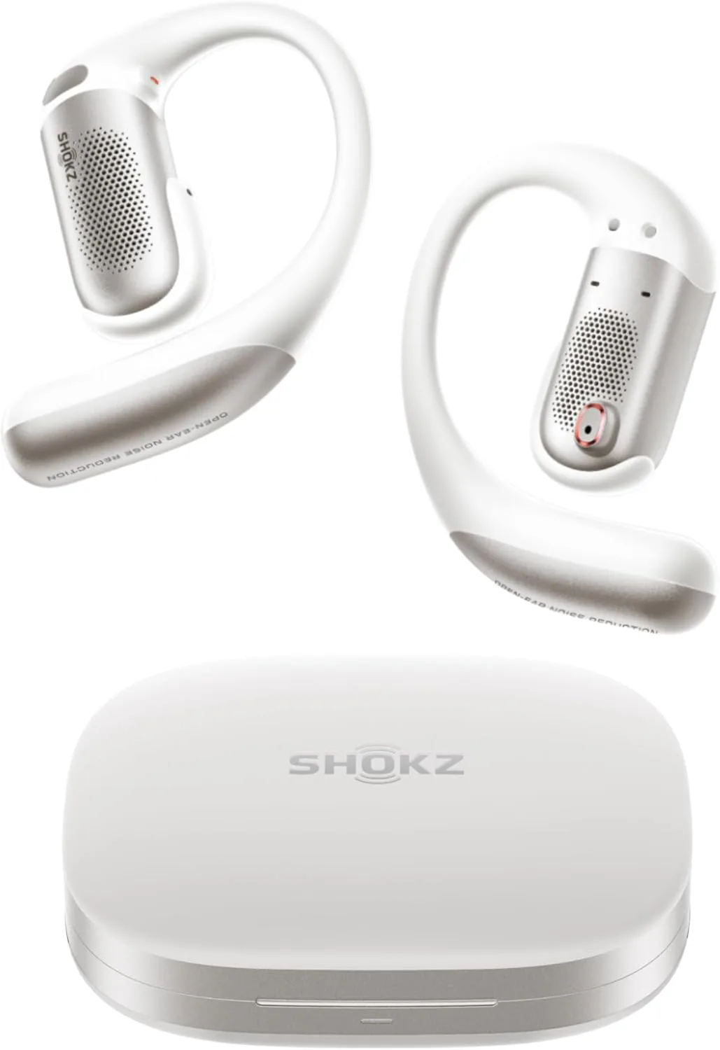 SHOKZ OpenFit Pro Open-Ear Earbuds with Noise Reduction, Dolby Atmos, White