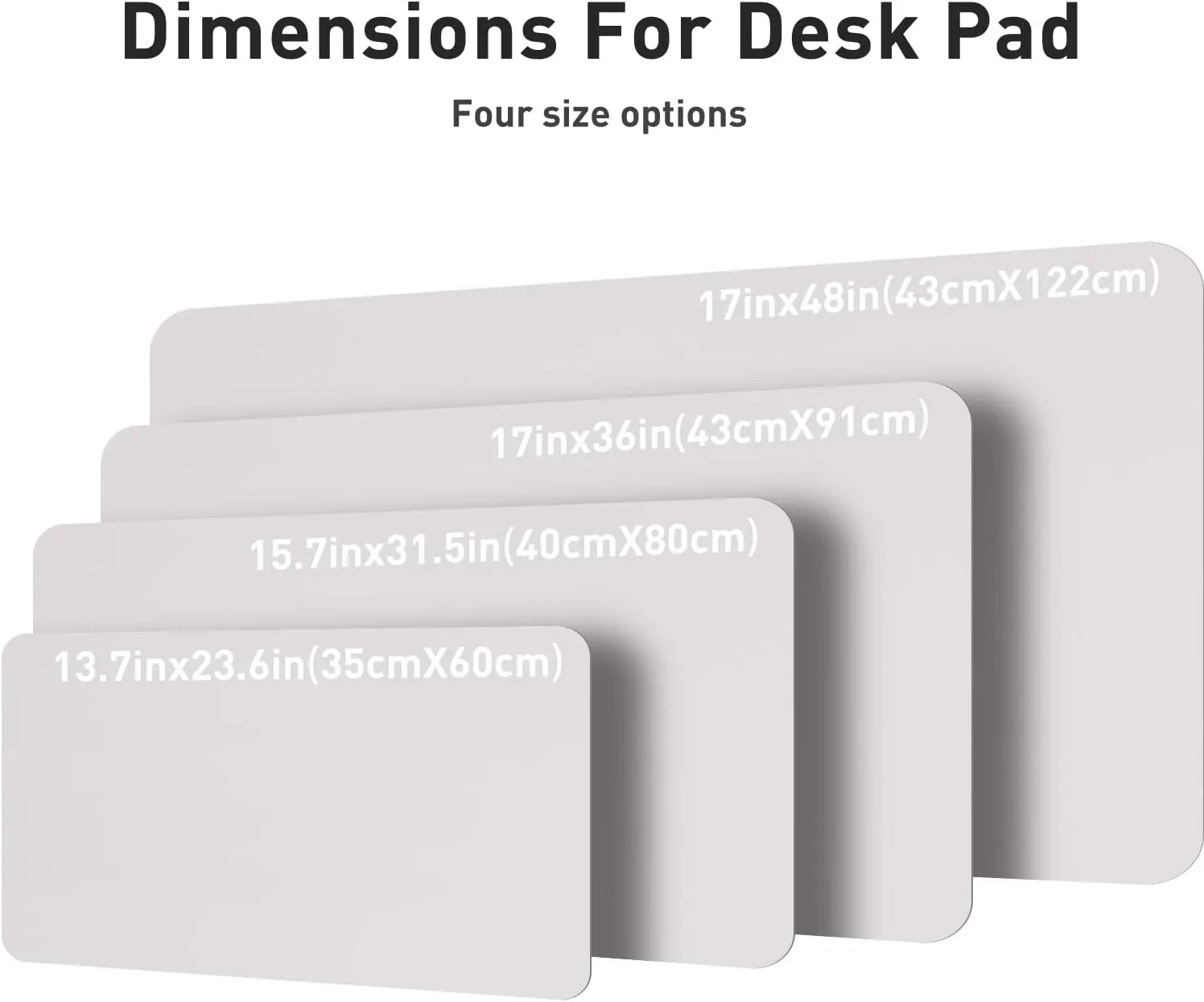 Aothia Large PU Leather Desk Pad Protector – Non-Slip Mouse Pad & Writing Mat for Office/Home, Waterproof, Easy to Clean (23.6" x 13.7", Pale Lavender White)