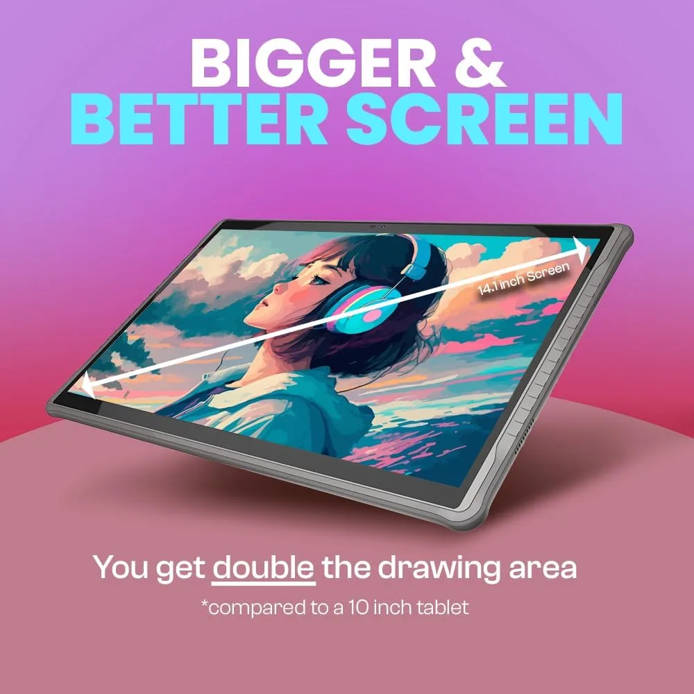14" Standalone Drawing Tablet, Largest PicassoTab, No Computer Needed -X14
