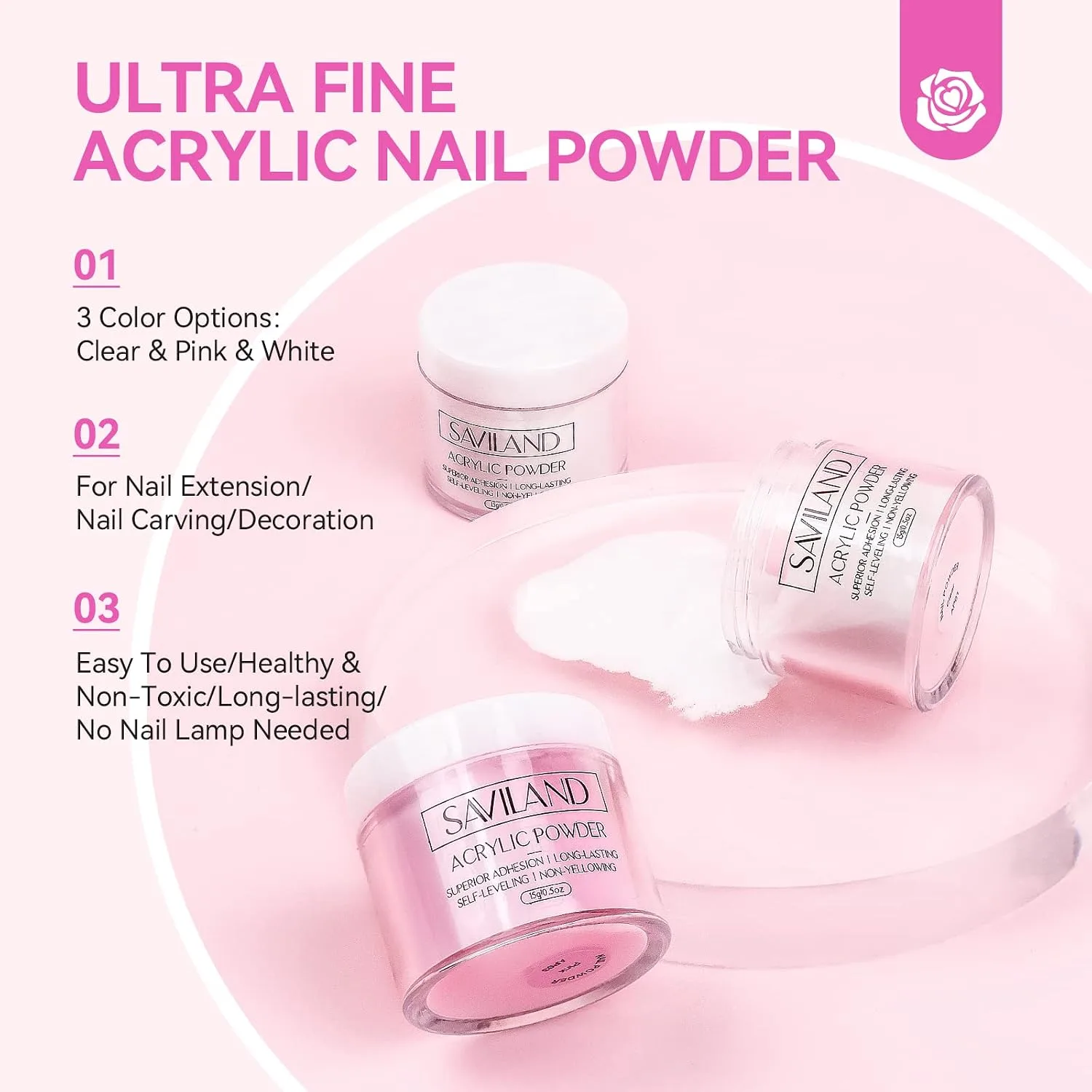 SAVILAND Acrylic Nail Kit with Drill and U V Light for Beginners