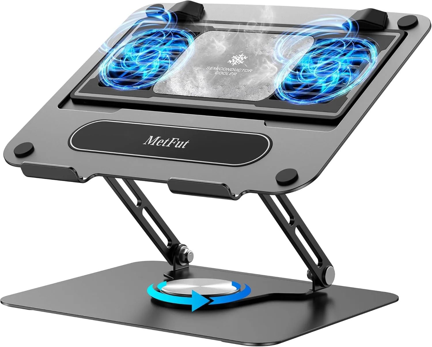 Metfut Laptop Cooling Pad with Fan Laptop Cooler Cooling Laptop Stand Black