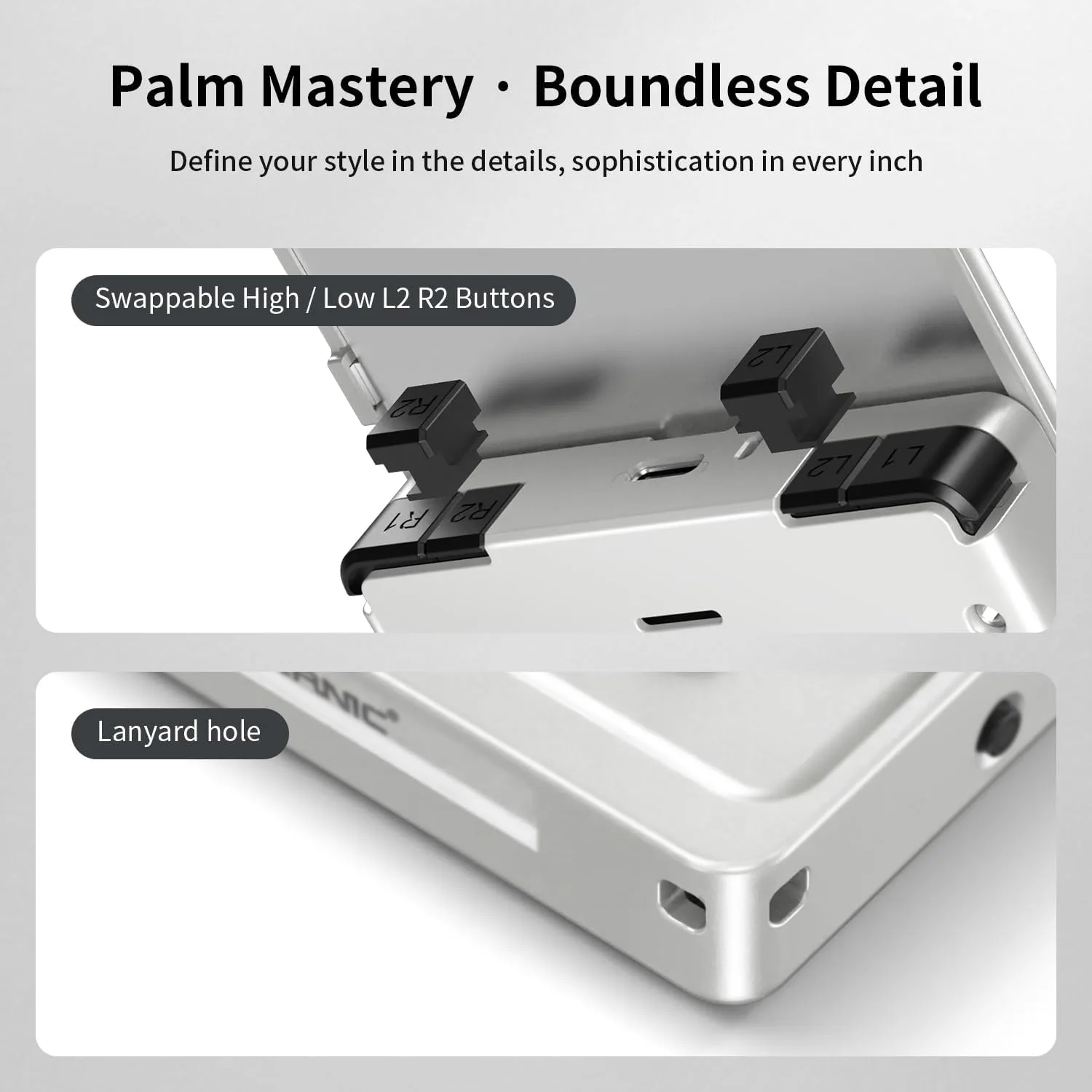 RG Rotate Retro Handheld Game Console, 3.5" Swivel Screen Android Portable Player, Unisoc T618 Chip 3GB+32GB, 2000mAh Battery, Aluminum Alloy Body (Anbernic RG Rotate-Aurora Silver-NEW)